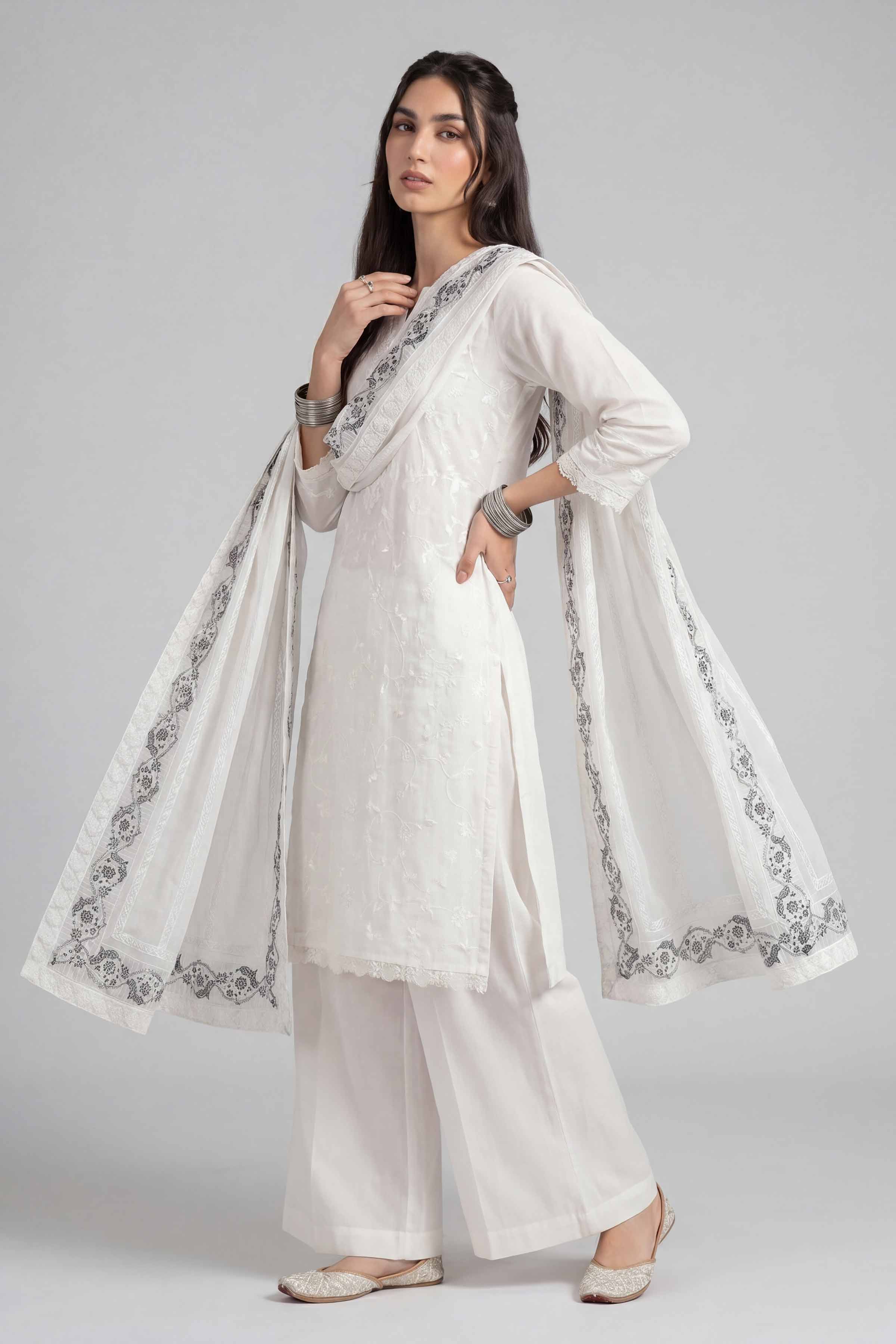 Embroidered Dupatta - KFE26-193
