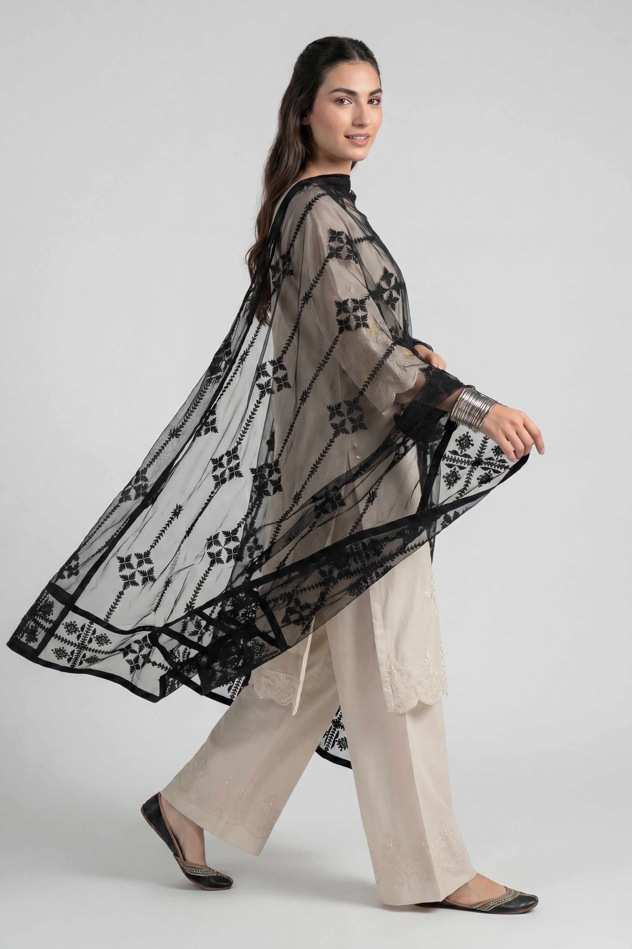 Embroidered Dupatta - KFE26-194