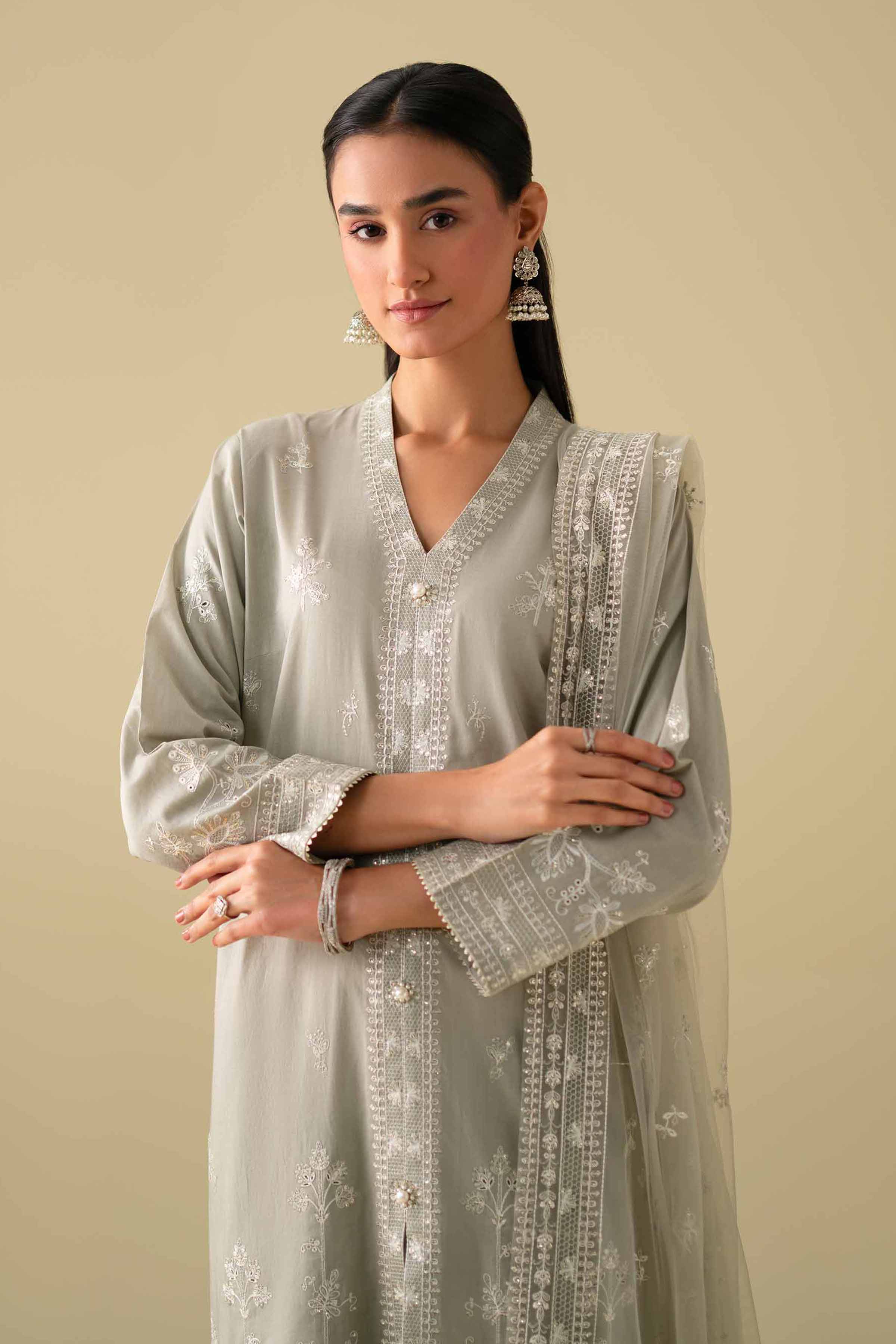 3 Piece - Embroidered Suit - KFE26-21 for Women - Pret Collection | Nishat | Shop Online