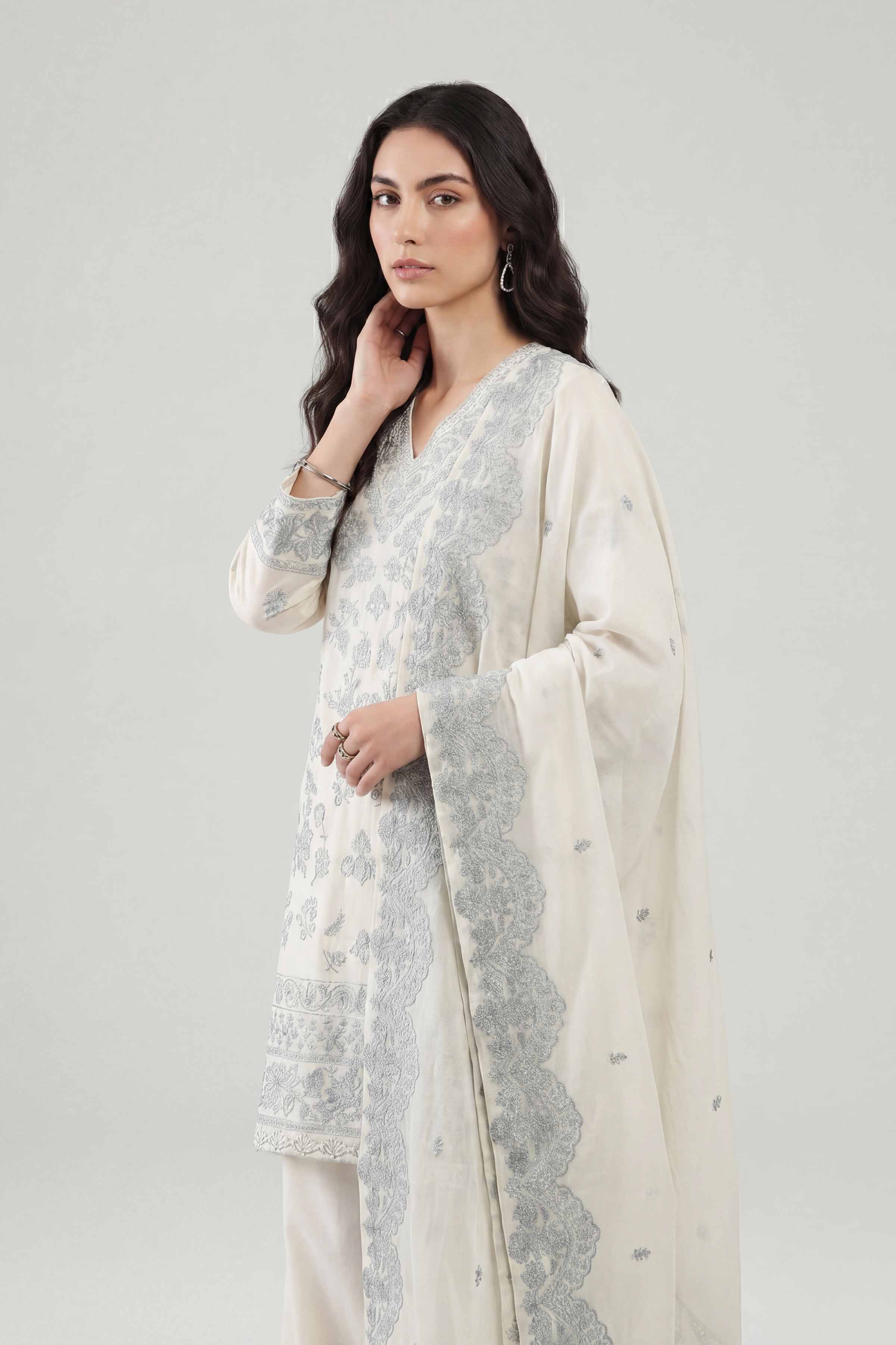 3 Piece - Embroidered Suit - KFE26-212