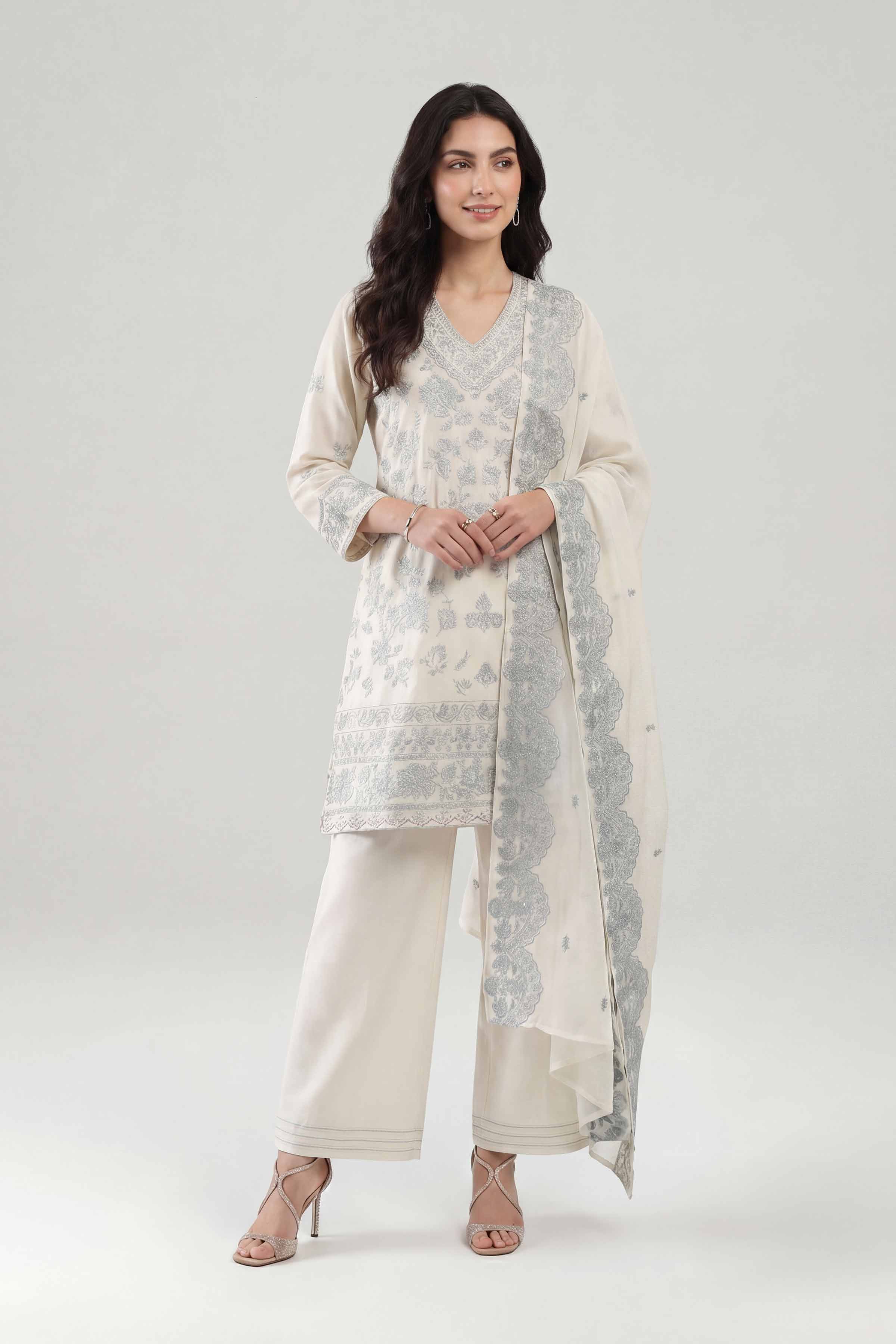 3 Piece - Embroidered Suit - KFE26-212
