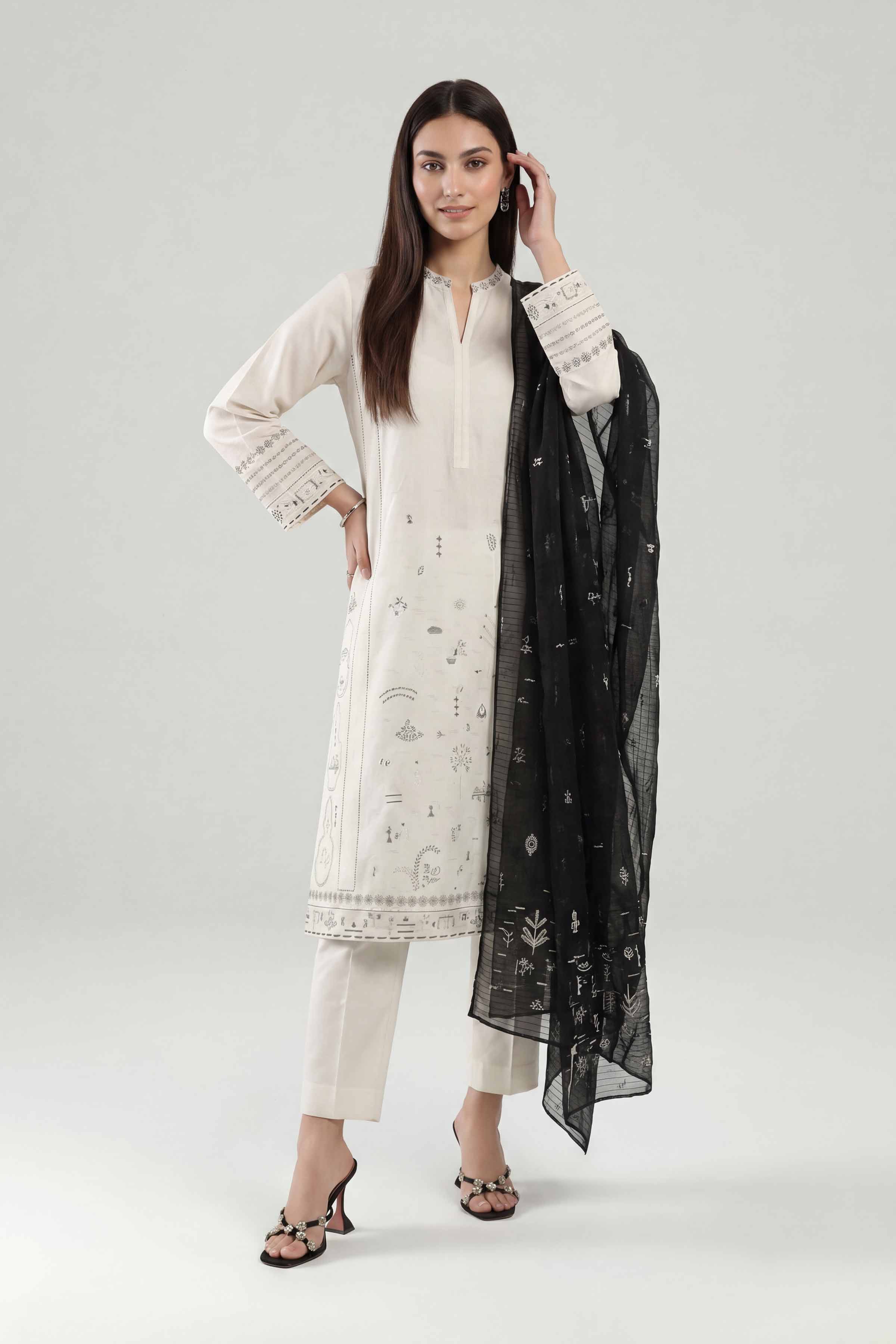 3 Piece - Embroidered Suit - KFE26-213