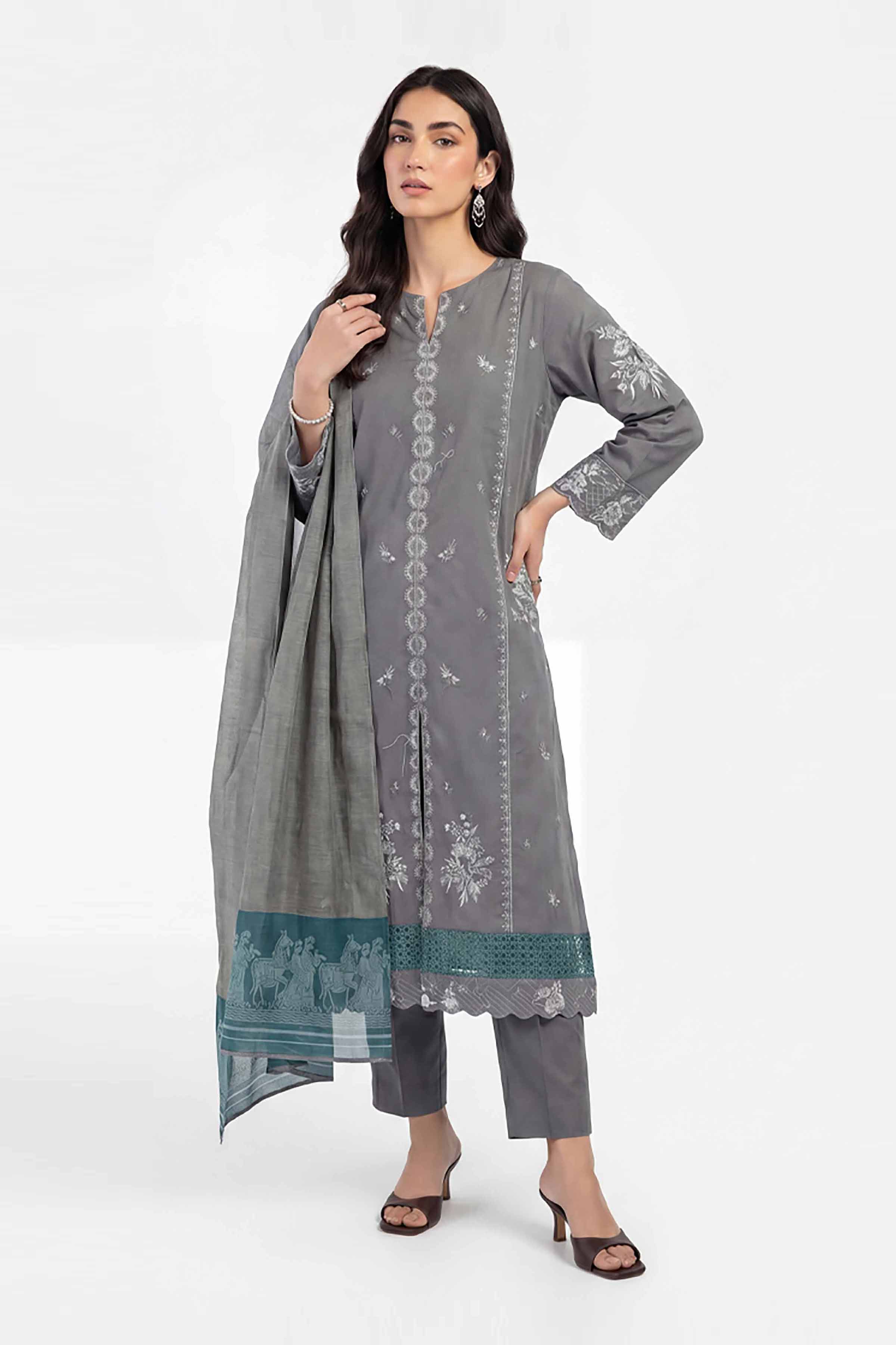 3 Piece - Embroidered Suit - KFE26-214