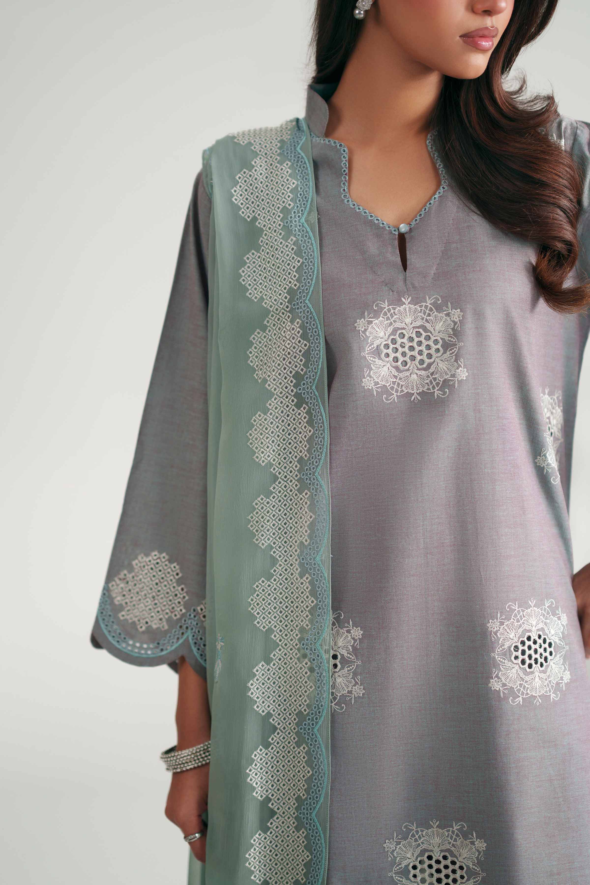 3 Piece - Embroidered Suit - KFE26-222