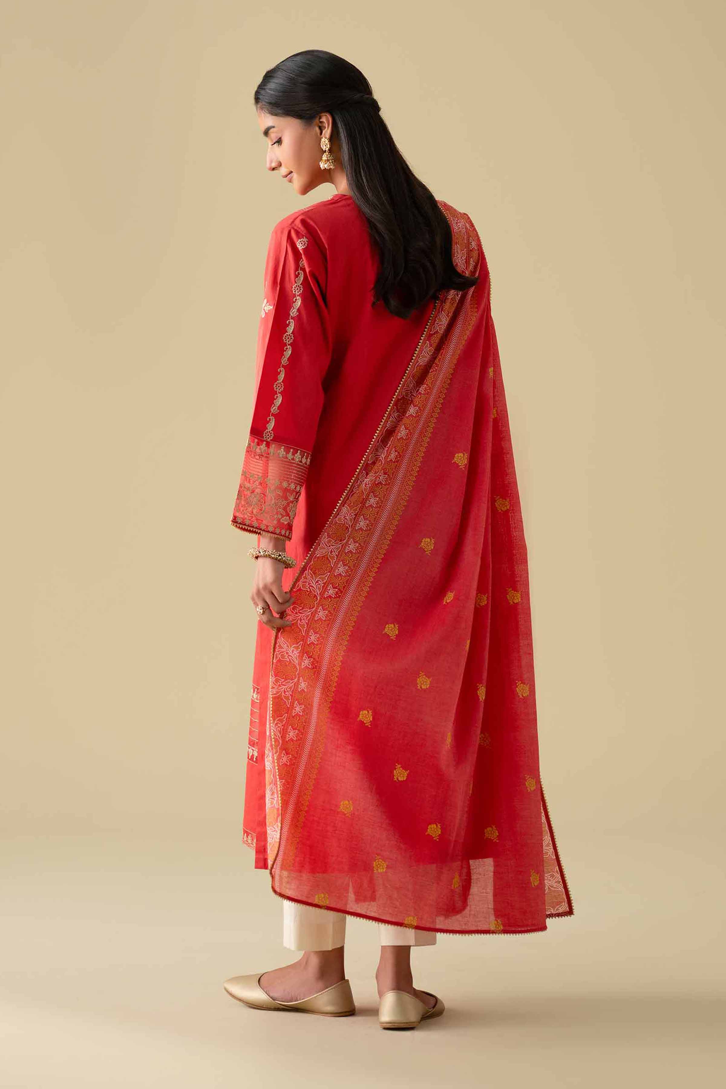 3 Piece - Printed Embroidered Suit - KFE26-27 for Women - Pret Collection | Nishat | Shop Online