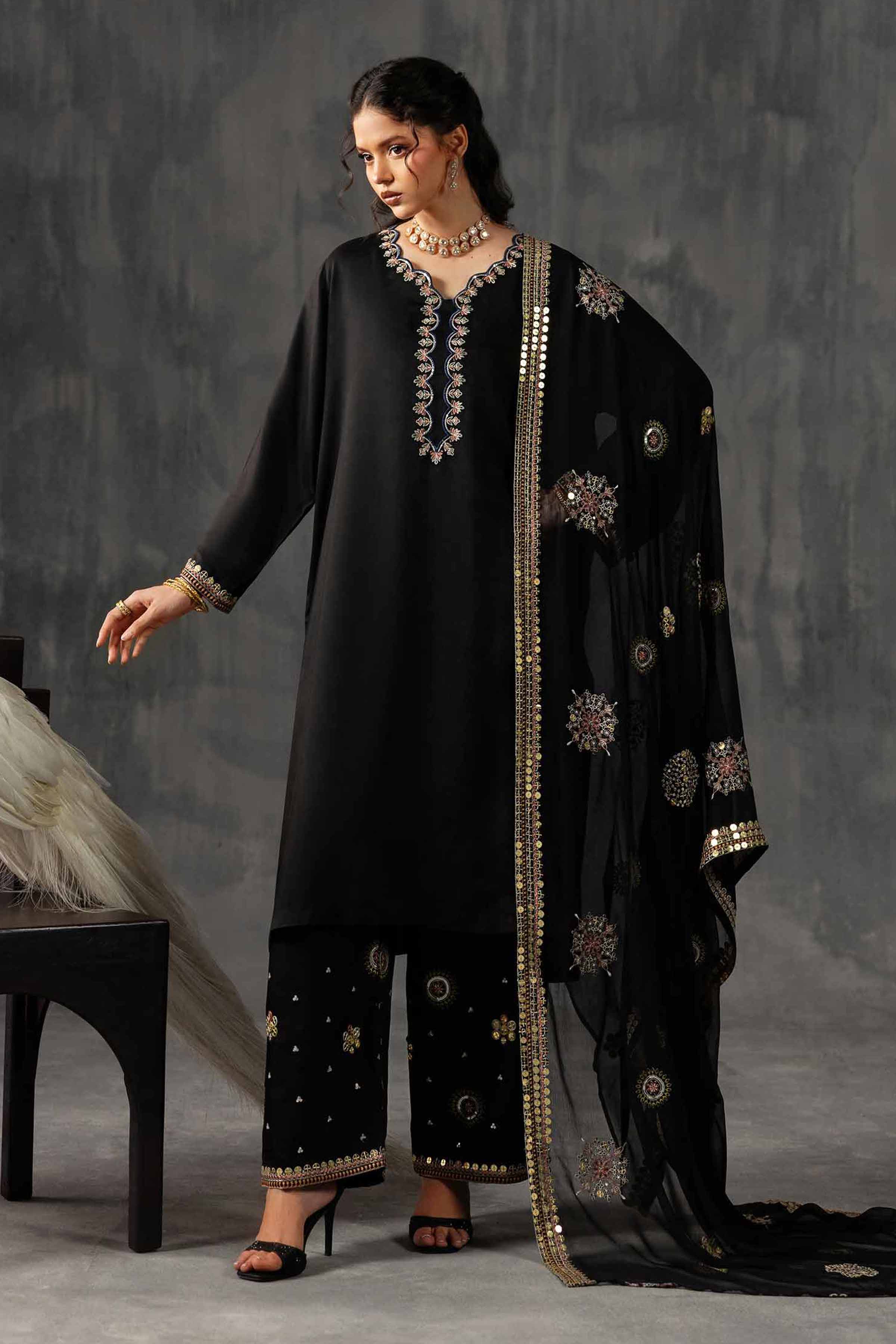 3 Piece - Embroidered Suit - KFE26-35