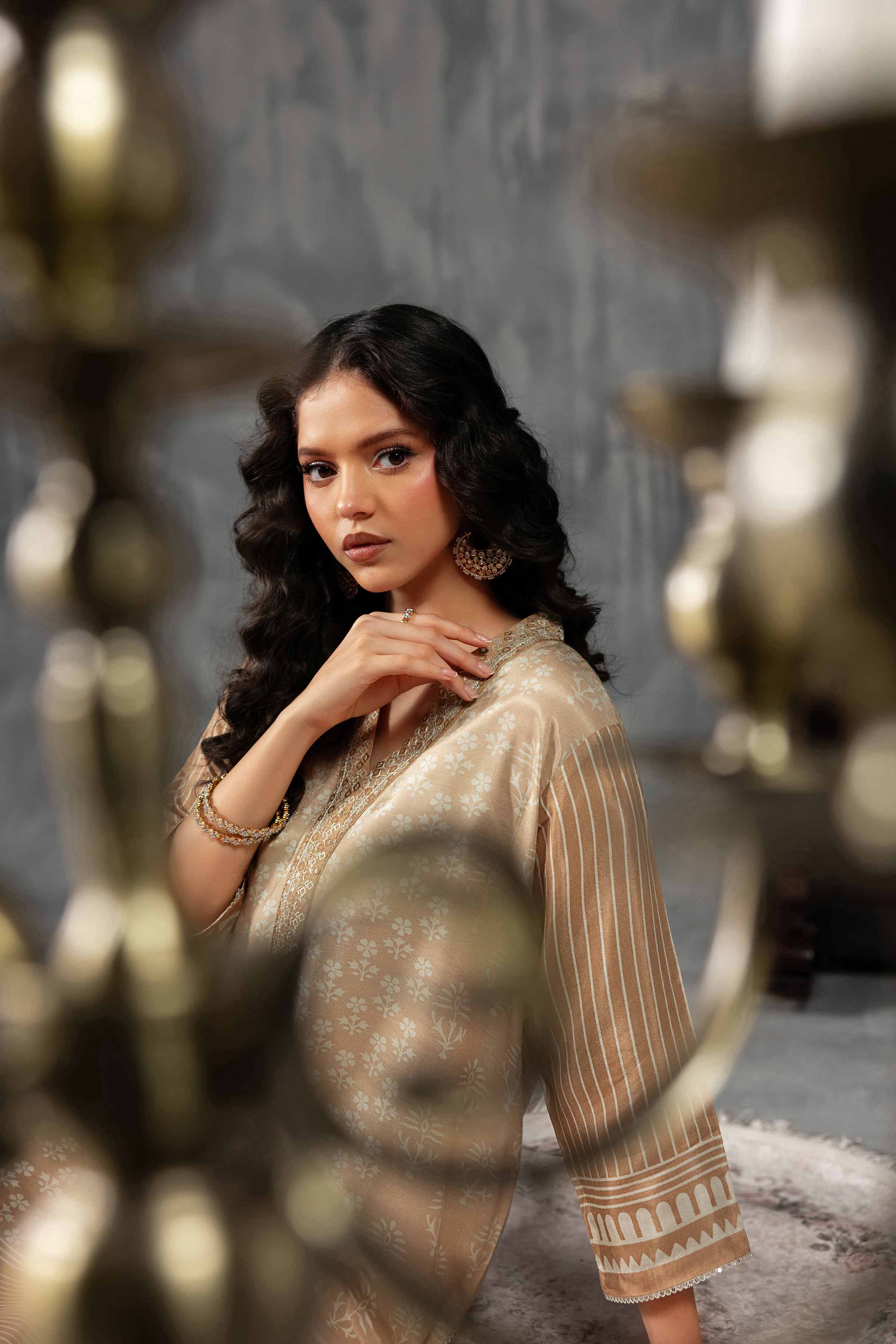 2 Piece - Printed Embroidered Suit - KFE26-62