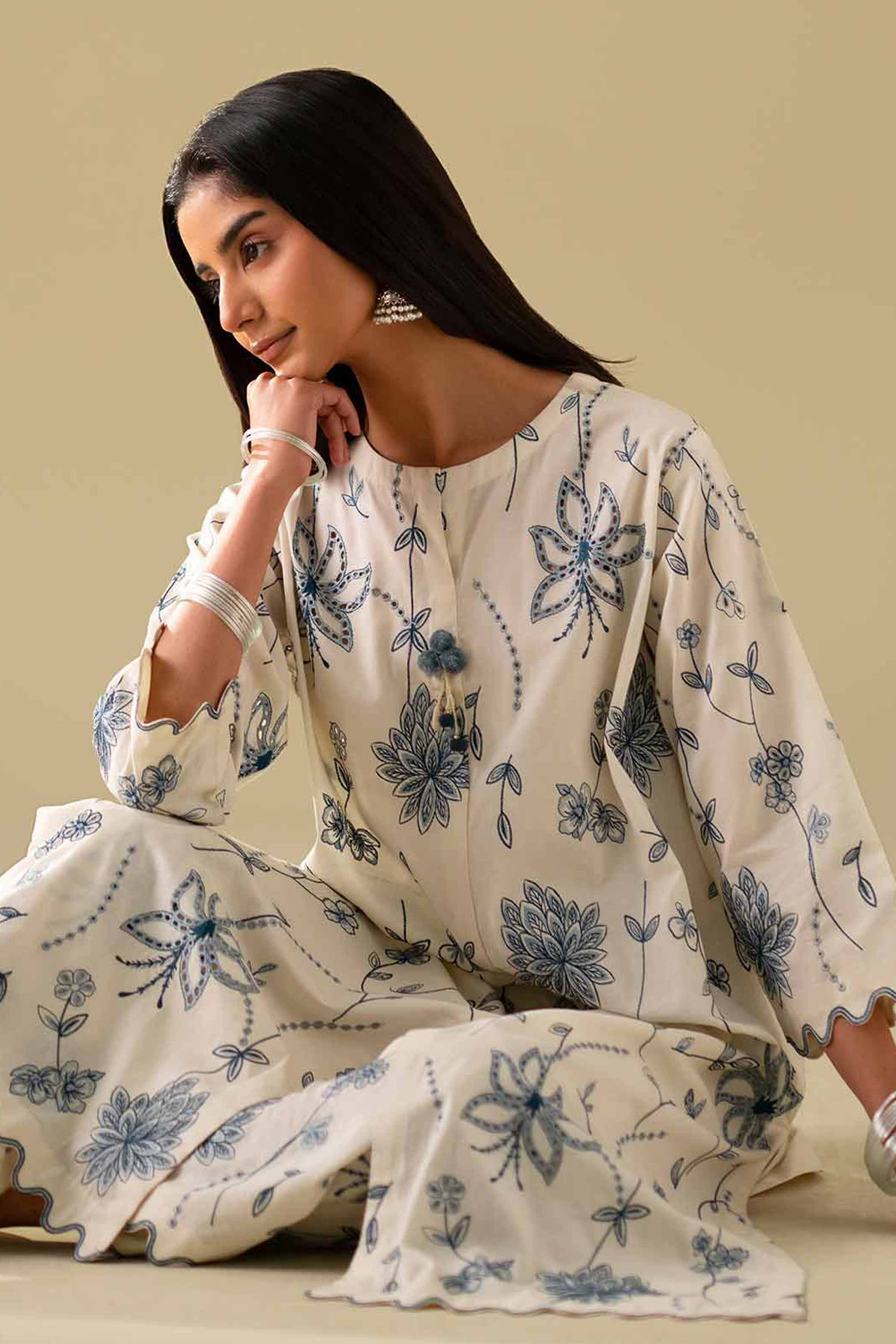 2 Piece - Embroidered Suit - KFE26-66 for Women - Pret Collection | Nishat | Shop Online