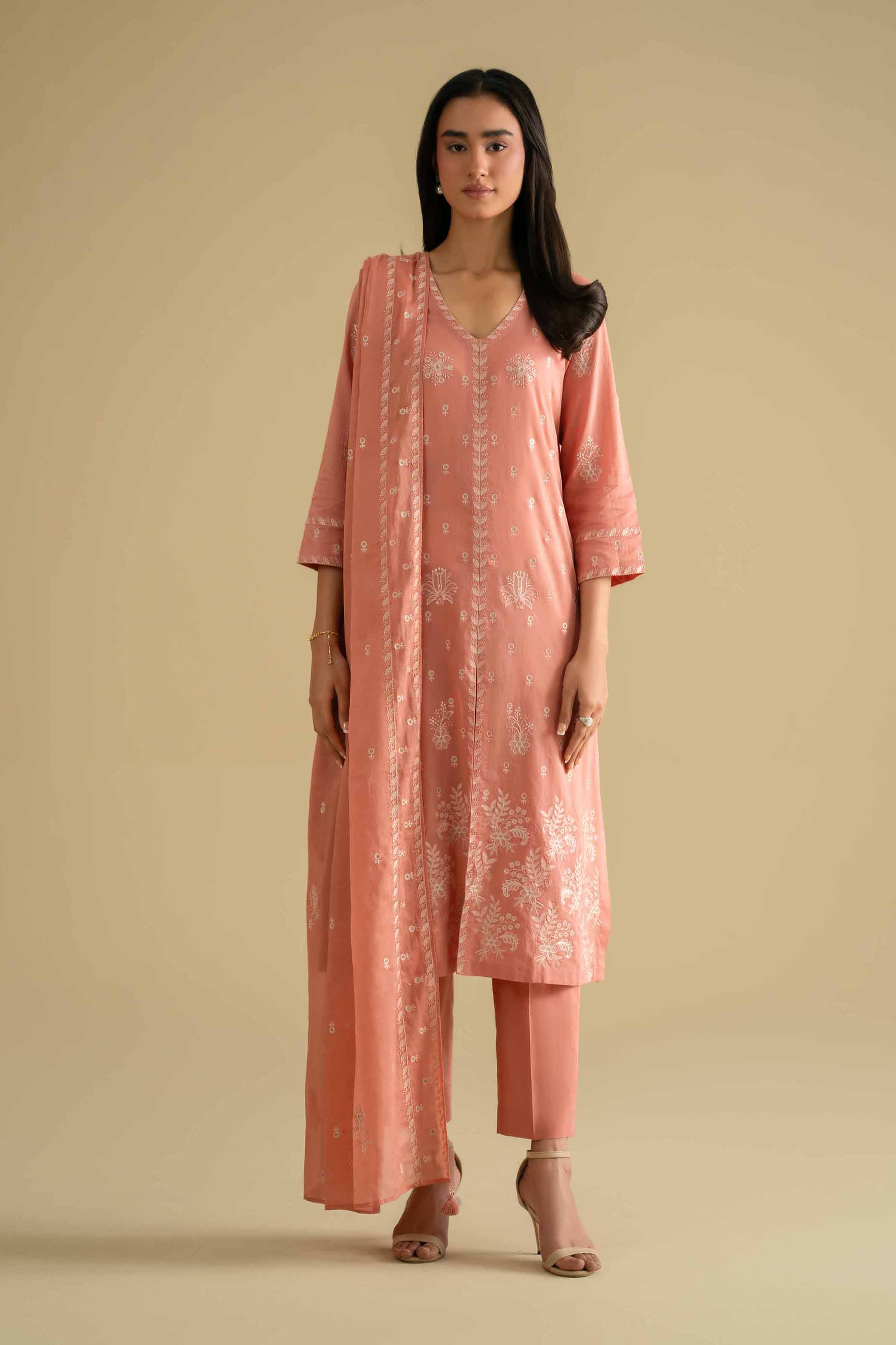 3 Piece - Embroidered Suit - KFE26-75 for Women - Pret Collection | Nishat | Shop Online