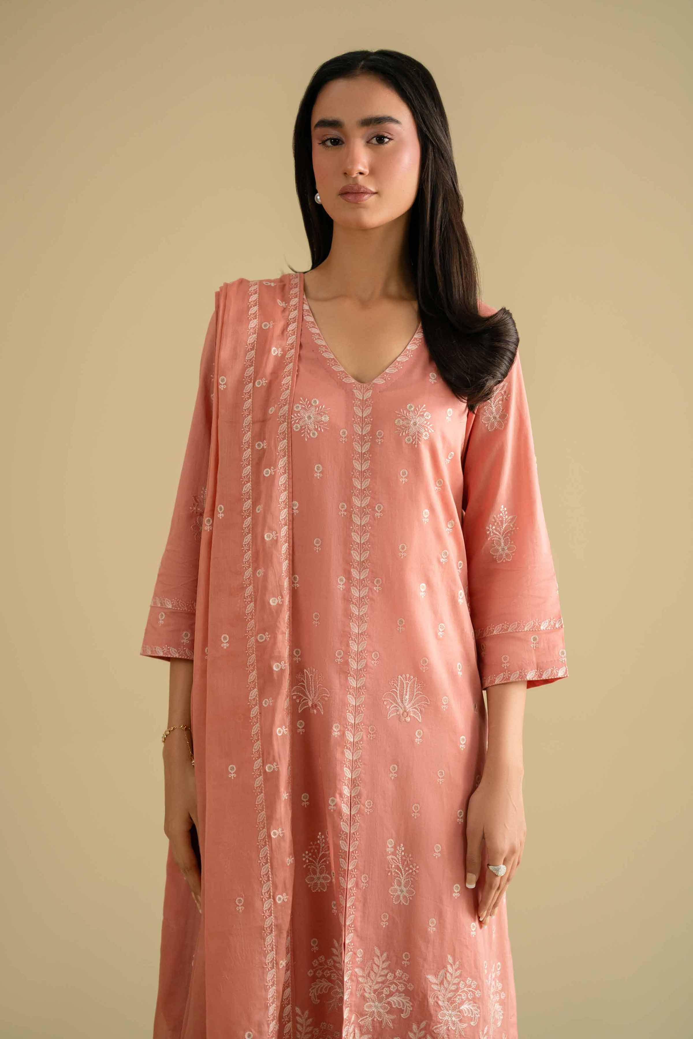 3 Piece - Embroidered Suit - KFE26-75 for Women - Pret Collection | Nishat | Shop Online