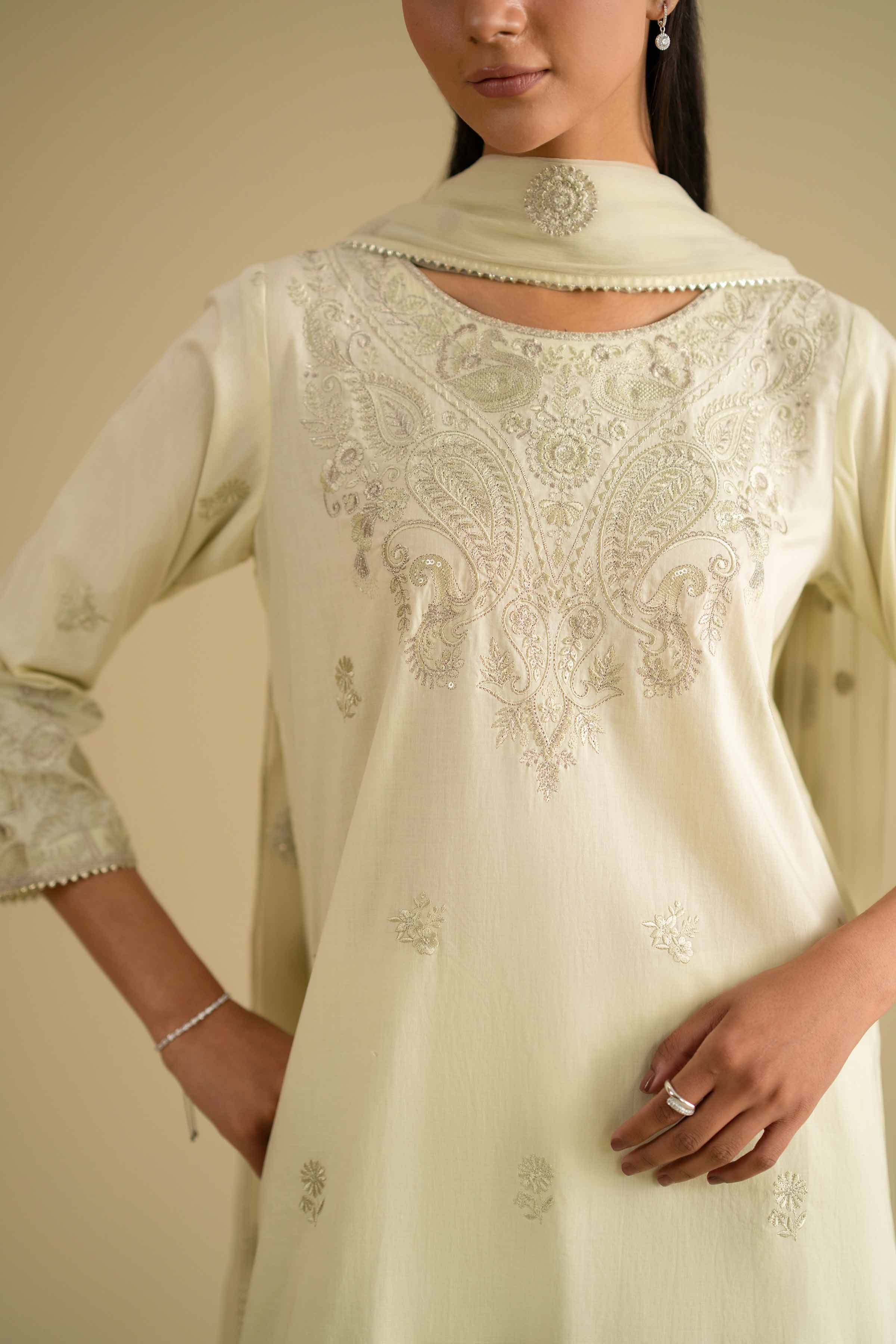3 Piece - Embroidered Suit - KFE26-88 for Women - Pret Collection | Nishat | Shop Online