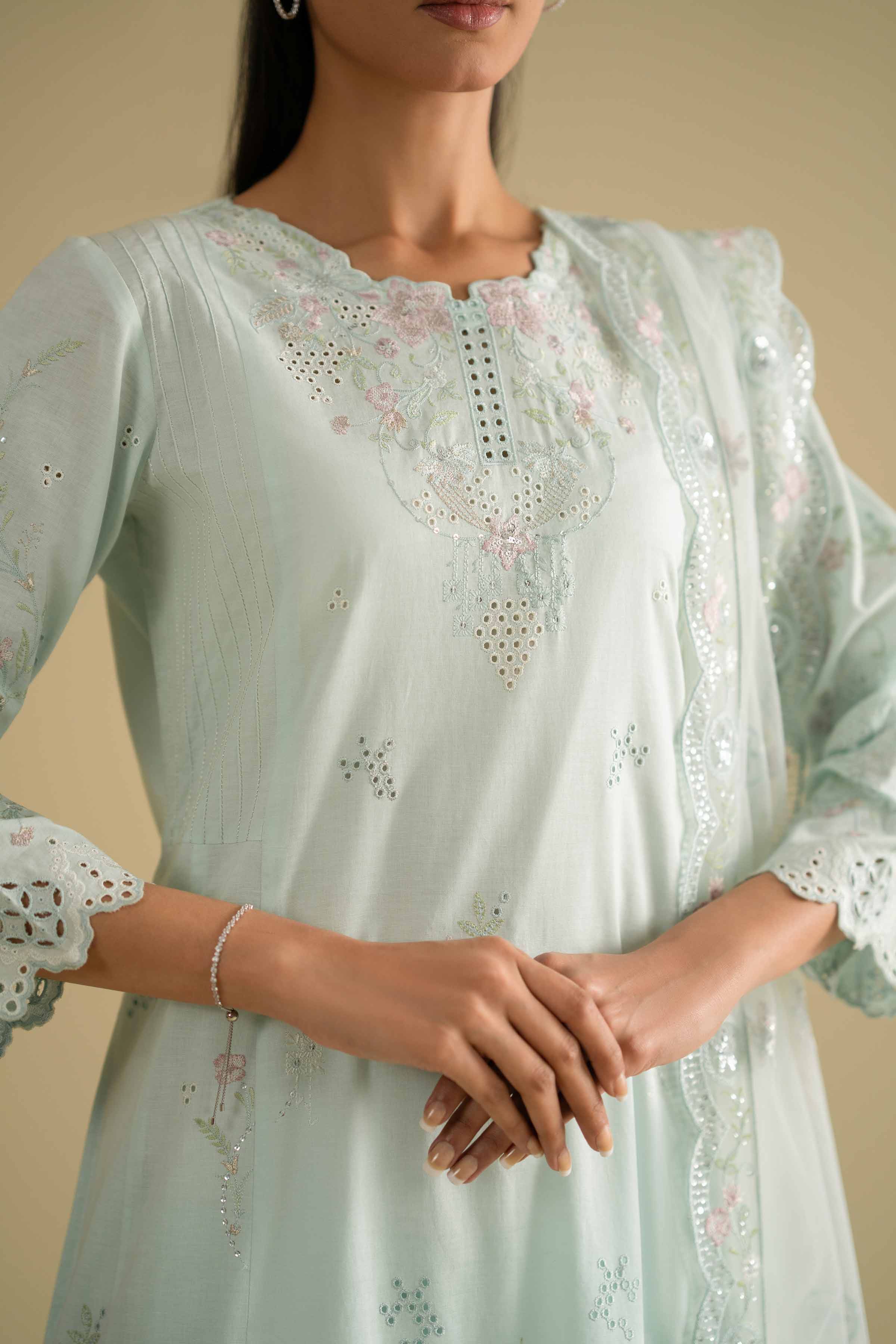 3 Piece - Embroidered Suit - KFE26-91 for Women - Pret Collection | Nishat | Shop Online