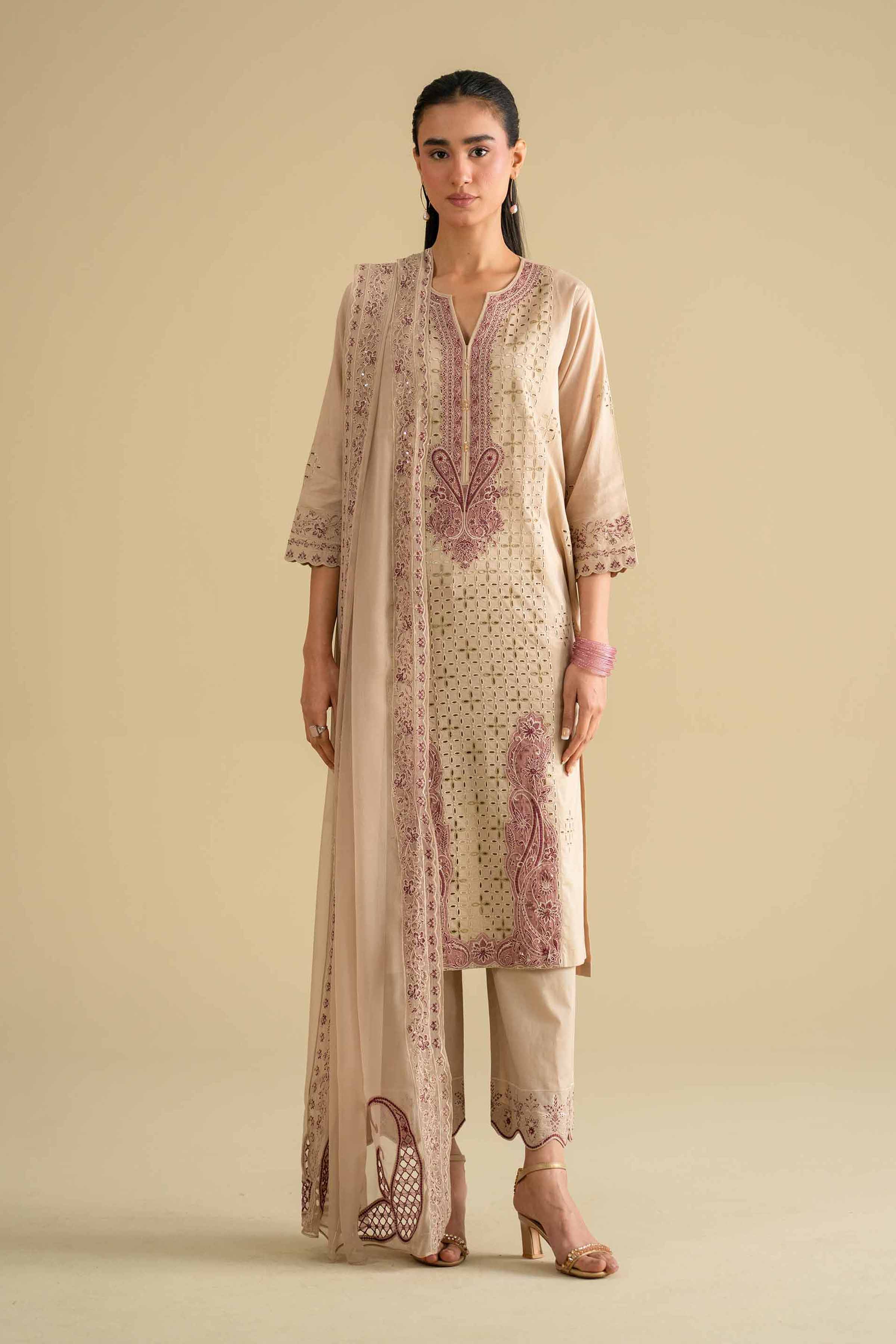 3 Piece - Embroidered Suit - KFE26-97 for Women - Pret Collection | Nishat | Shop Online