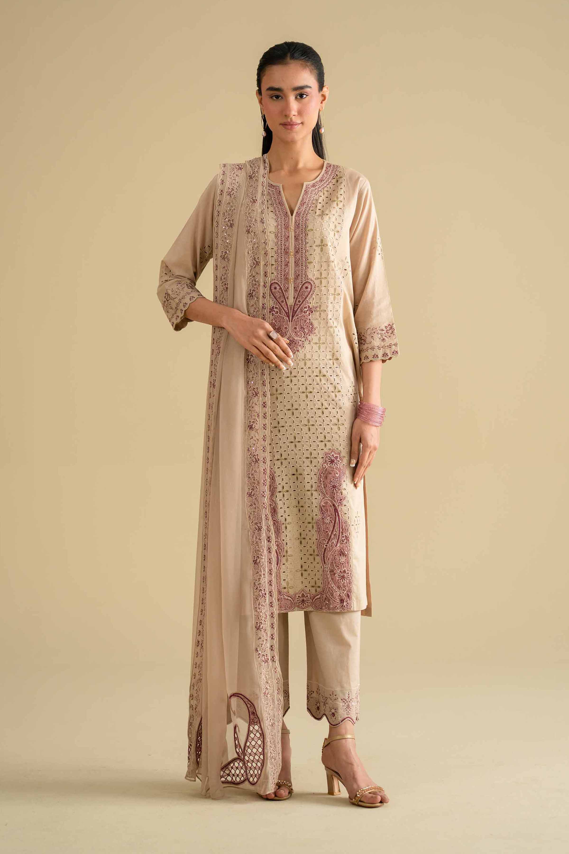 3 Piece - Embroidered Suit - KFE26-97 for Women - Pret Collection | Nishat | Shop Online