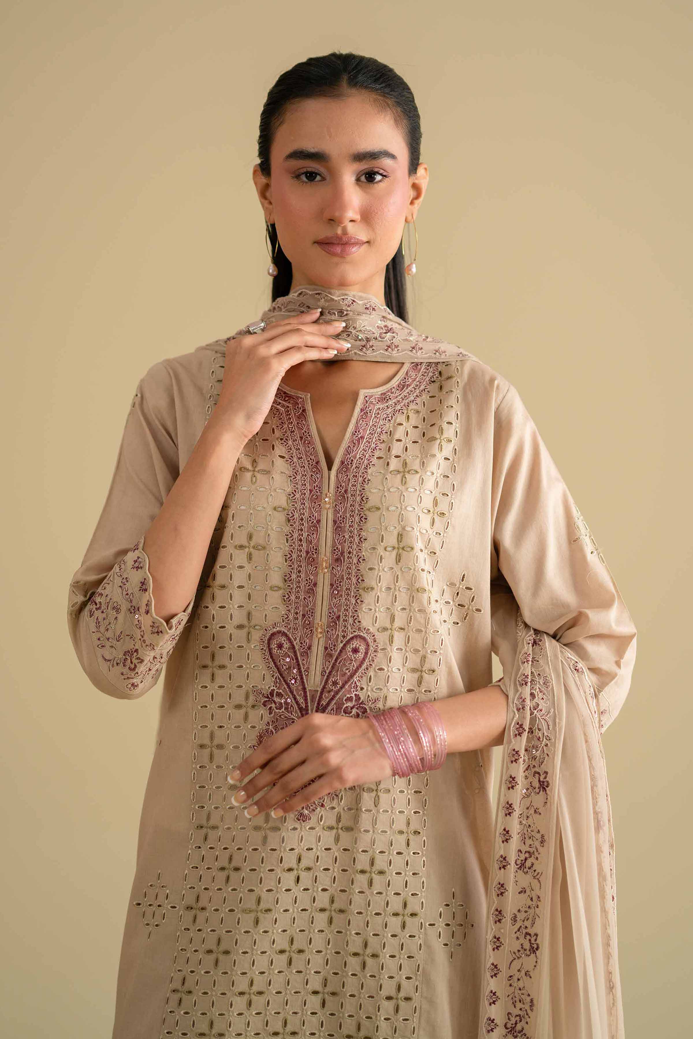 3 Piece - Embroidered Suit - KFE26-97 for Women - Pret Collection | Nishat | Shop Online