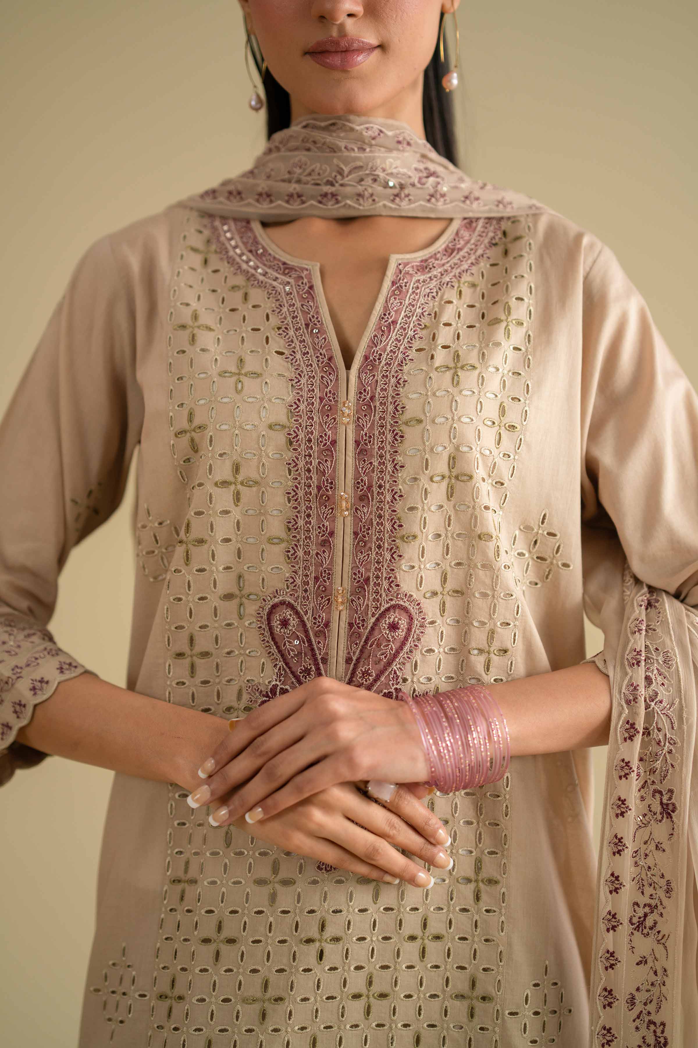 3 Piece - Embroidered Suit - KFE26-97 for Women - Pret Collection | Nishat | Shop Online
