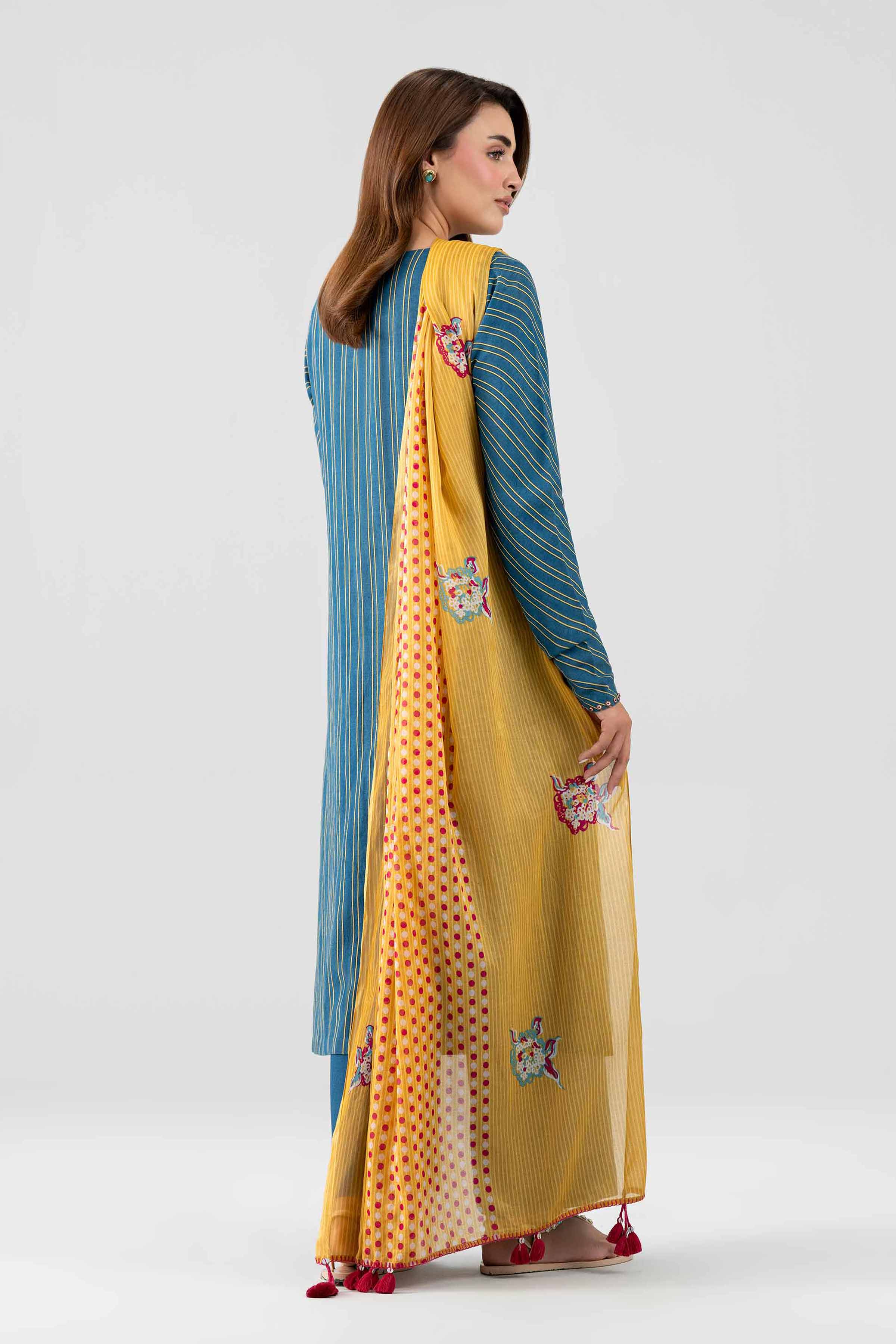 3 Piece - Printed Embroidered Suit - KFS26-103