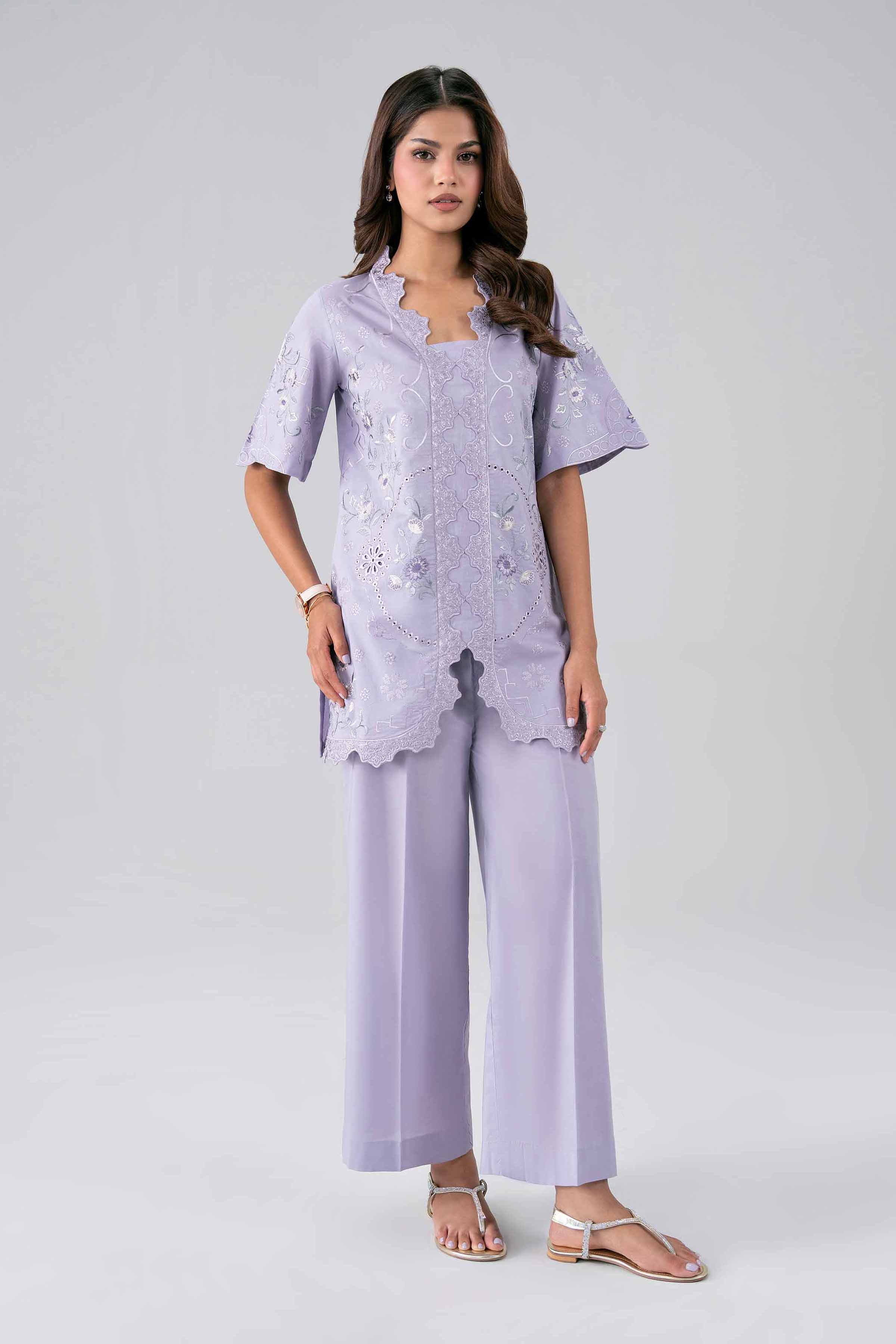 2 Piece - Embroidered Suit - KFS26-22