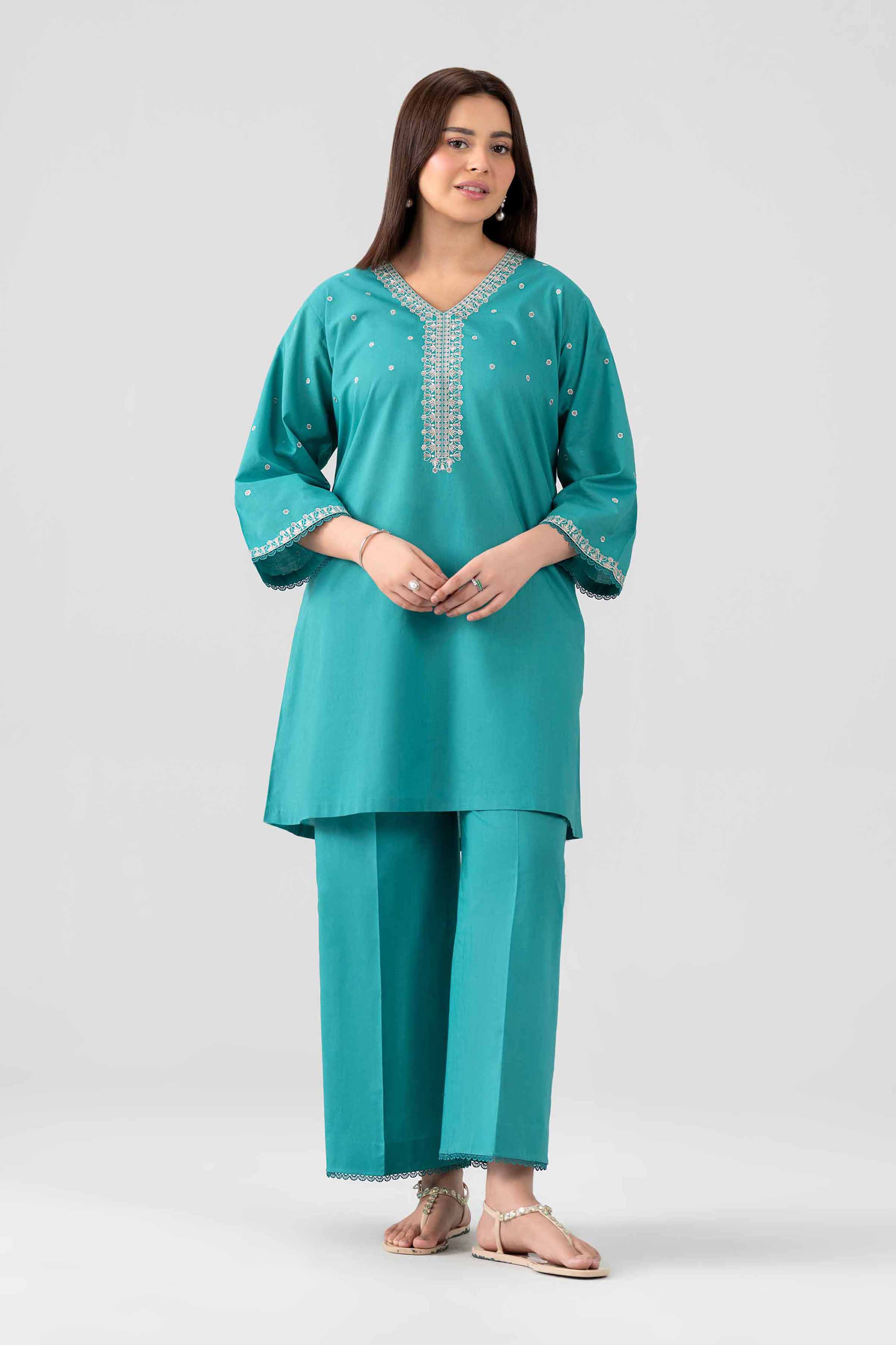 2 Piece - Embroidered Suit - KFS26-23