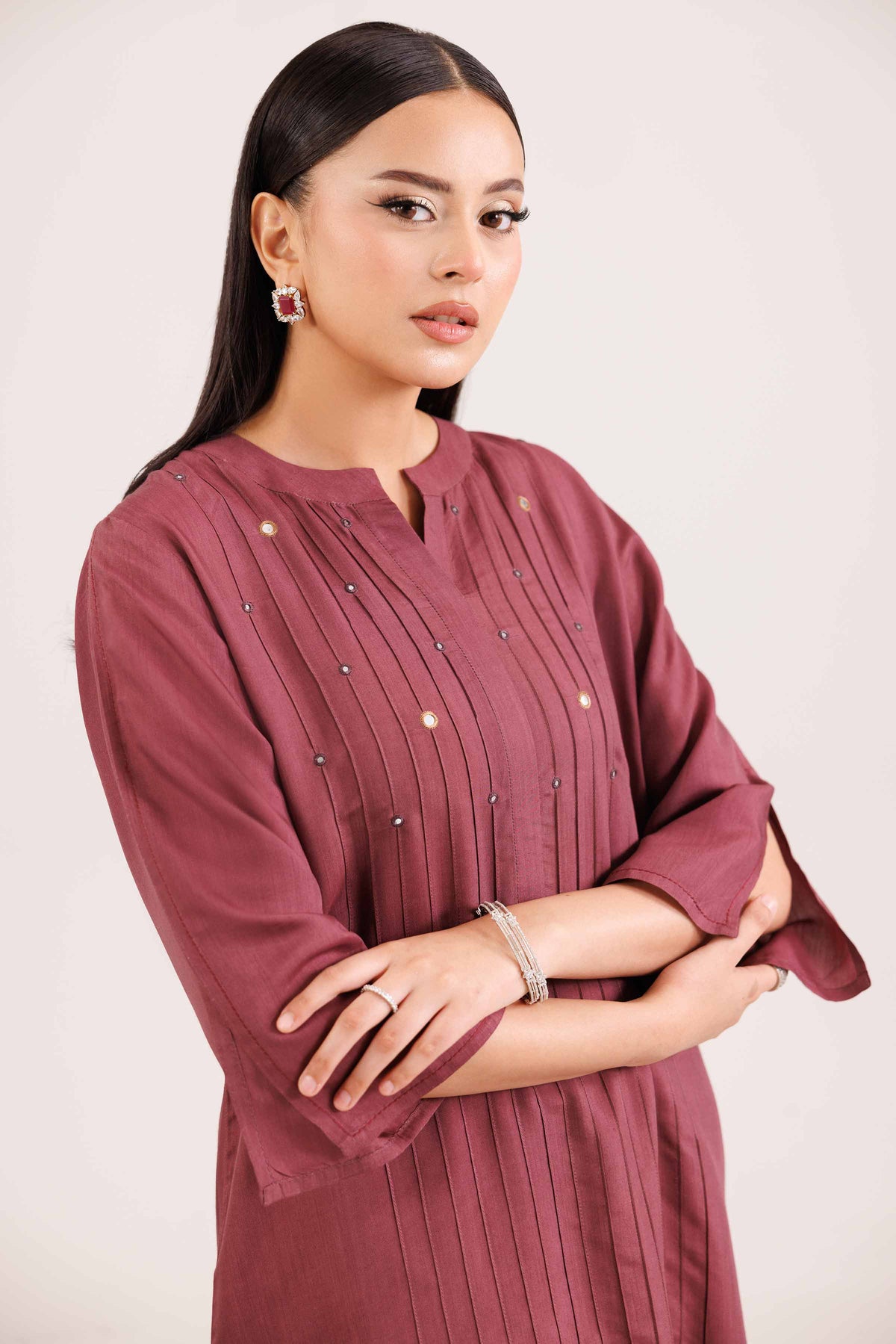 2 Piece - Embroidered Suit - KFW25-79 for Women - Pret Collection | Nishat | Shop Online