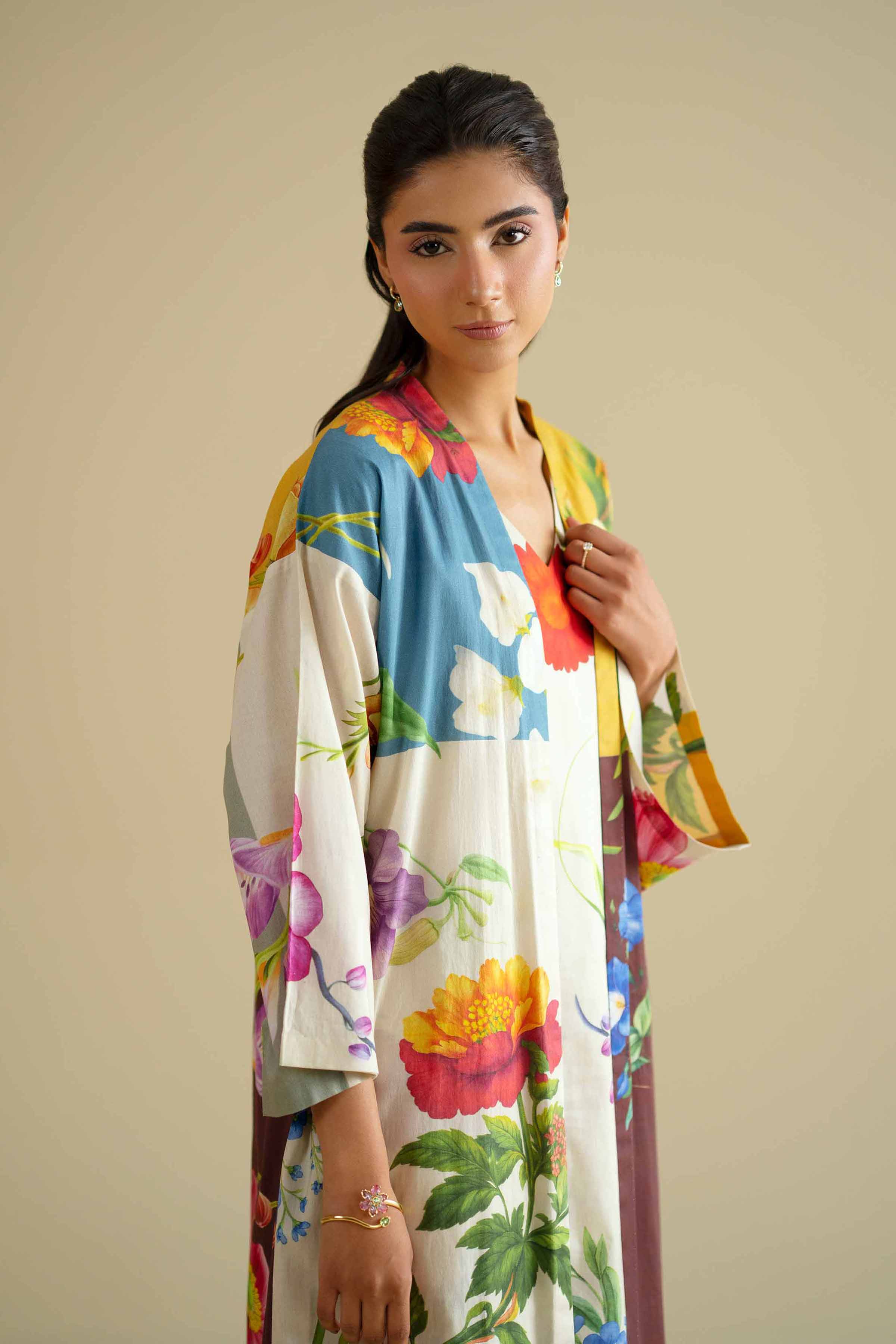 3 Piece - Printed Loungewear - KLS26-01 for Women - Pret Collection | Nishat | Shop Online