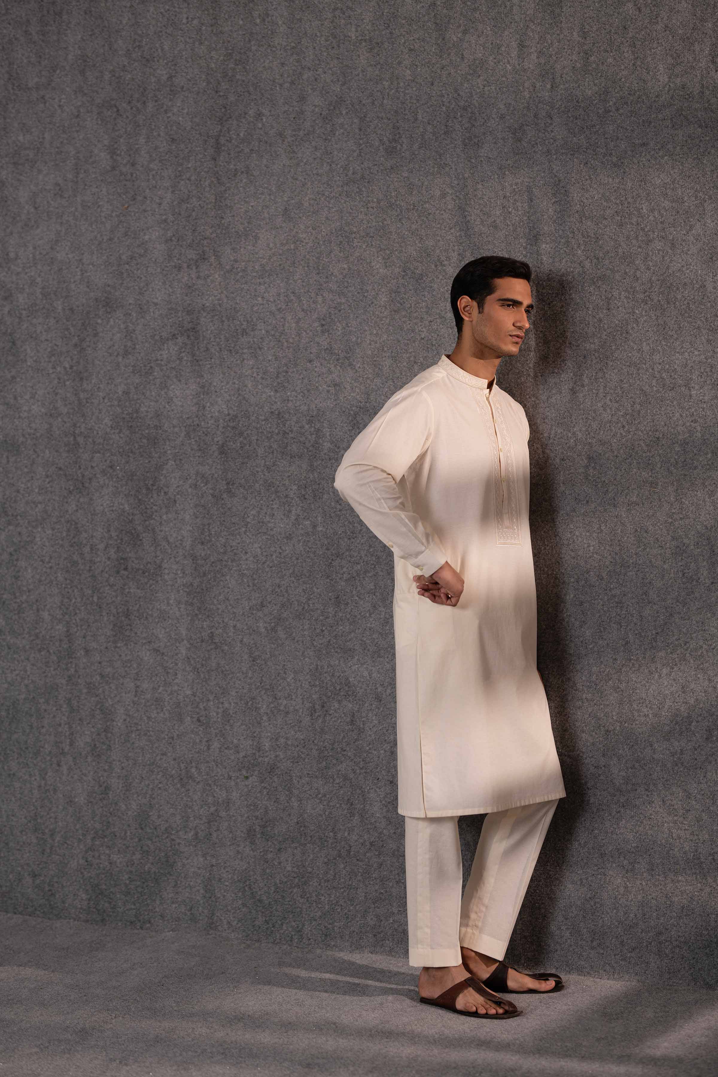 2 Piece - Embroidered Naqsh Suit - KNS25-08 for Men - Menswear Collection | Nishat | Shop Online