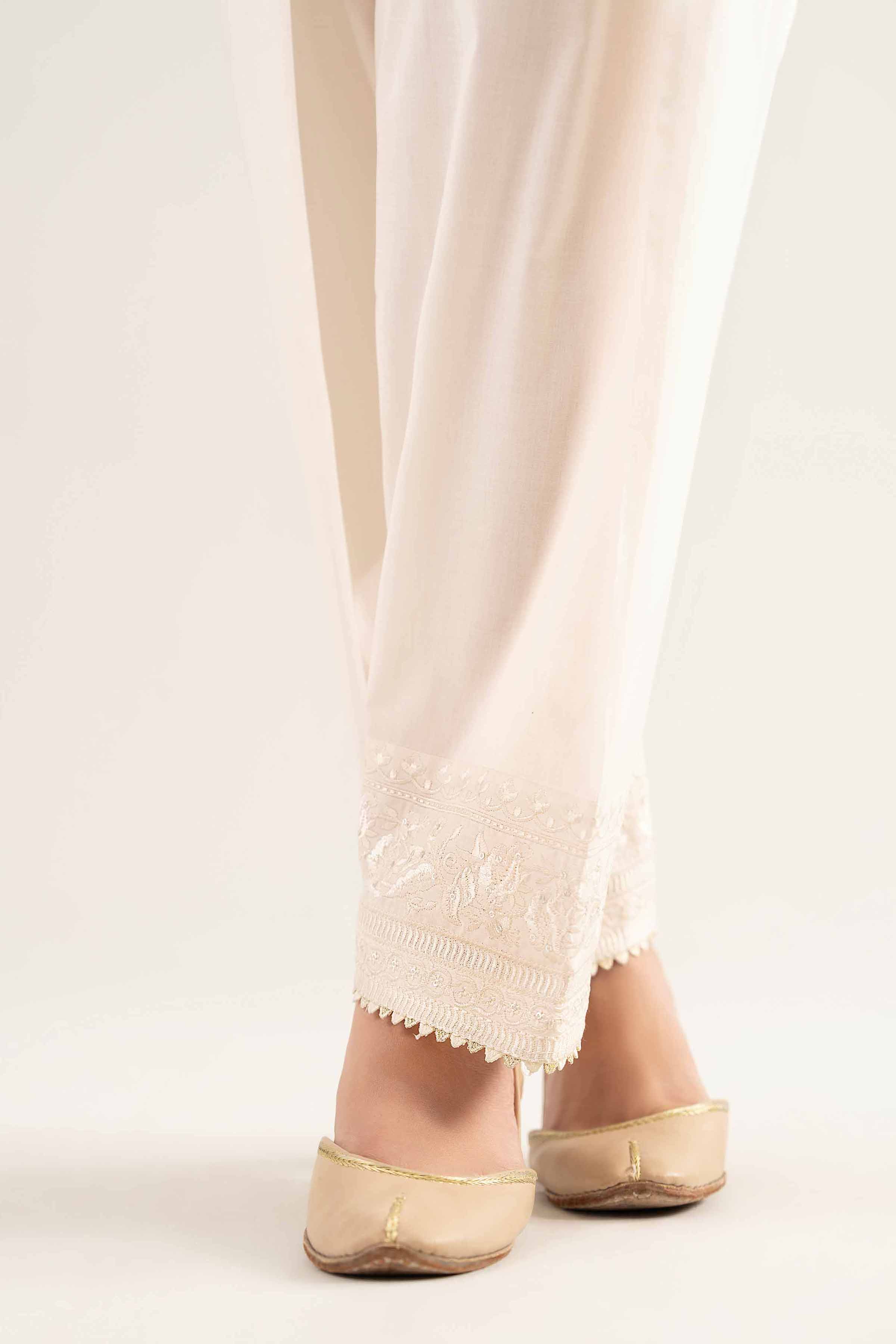 Trousers Shalwar Design Salwar Stylish Capri Trousers White Capri Designs