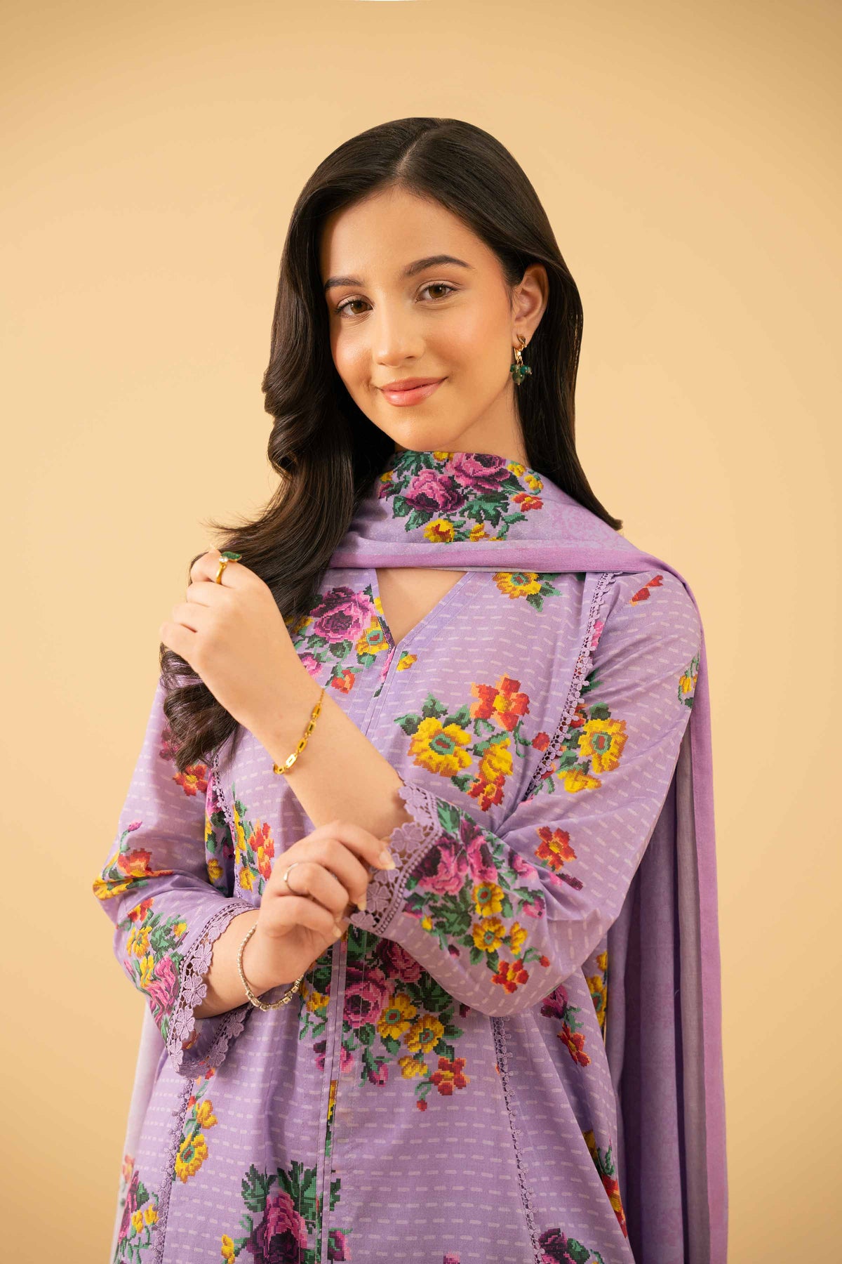 3 Piece - Printed Suit - PE25-374 for Women - Pret Collection | Nishat | Shop Online