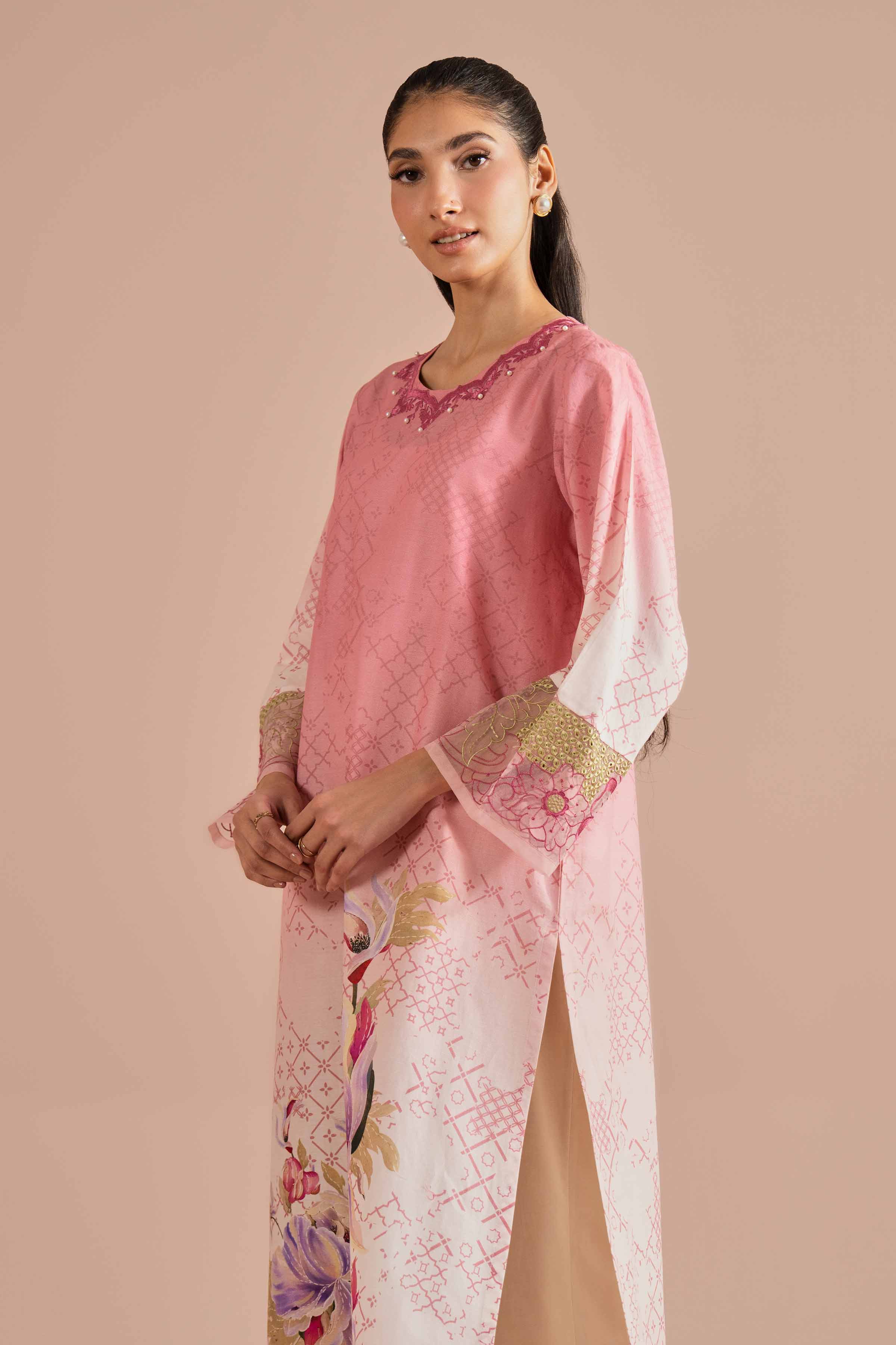Printed Embroidered Shirt - PE26-03 for Women - Pret Collection | Nishat | Shop Online