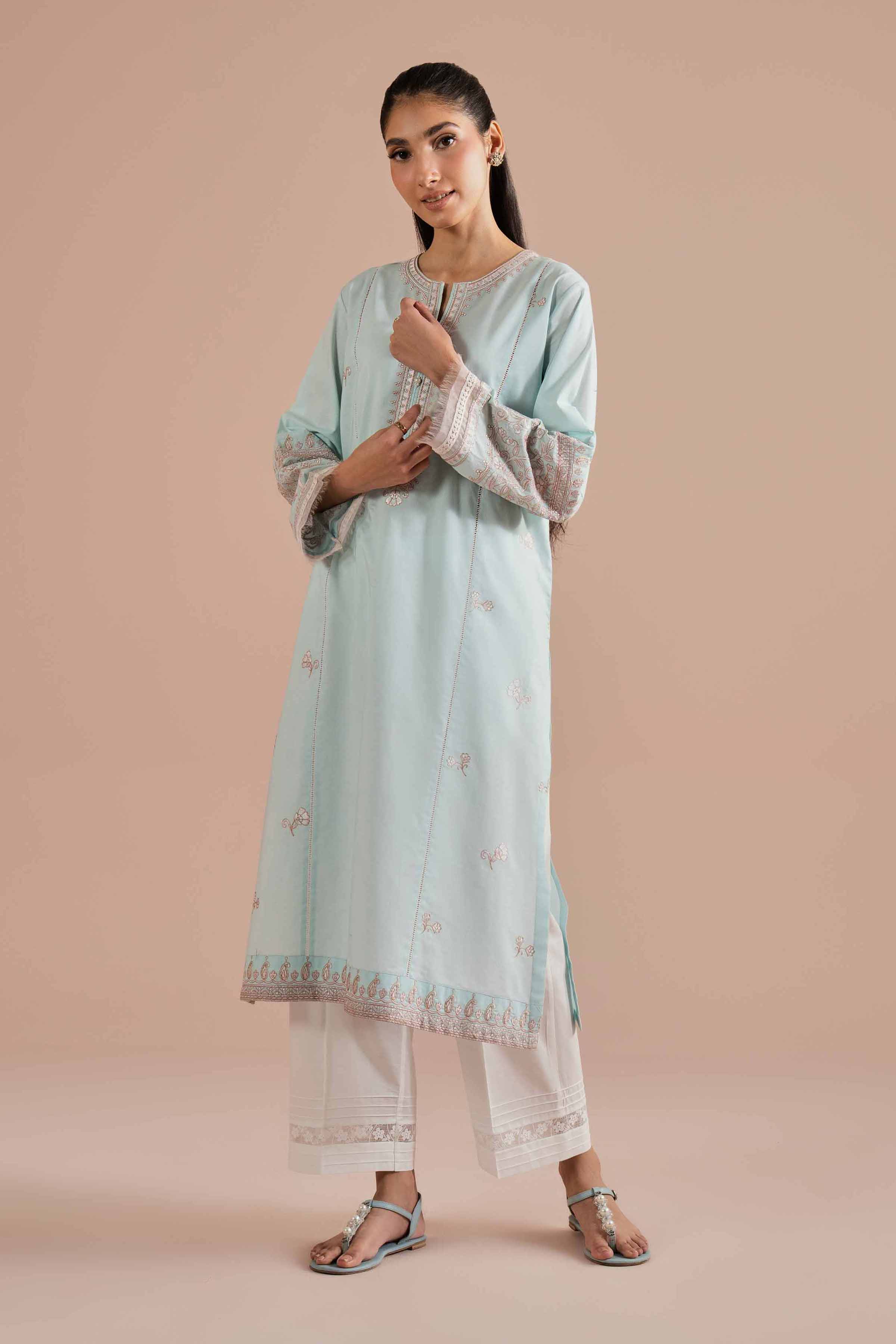 Embroidered Shirt - PE26-04 for Women - Pret Collection | Nishat | Shop Online