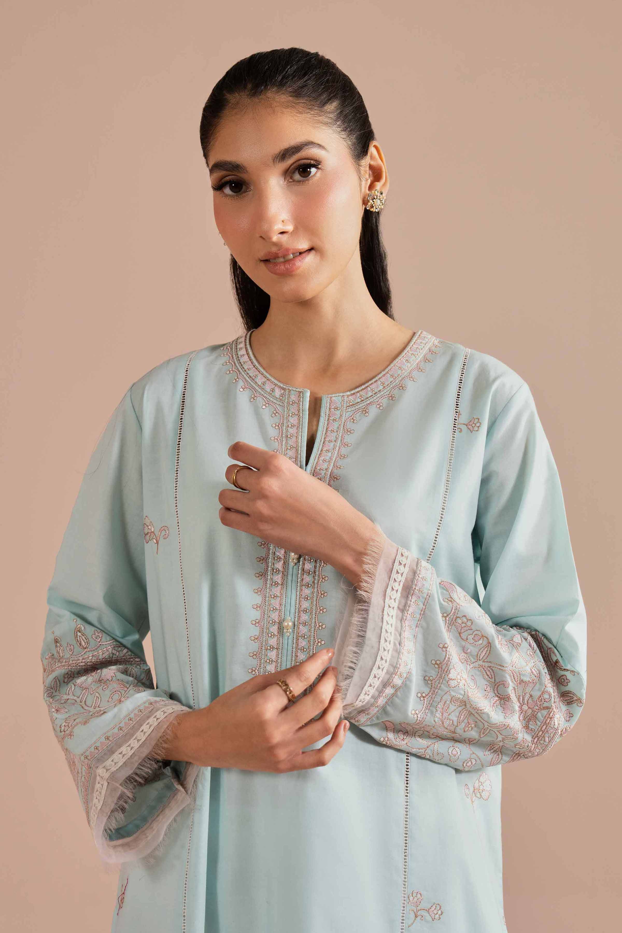 Embroidered Shirt - PE26-04 for Women - Pret Collection | Nishat | Shop Online