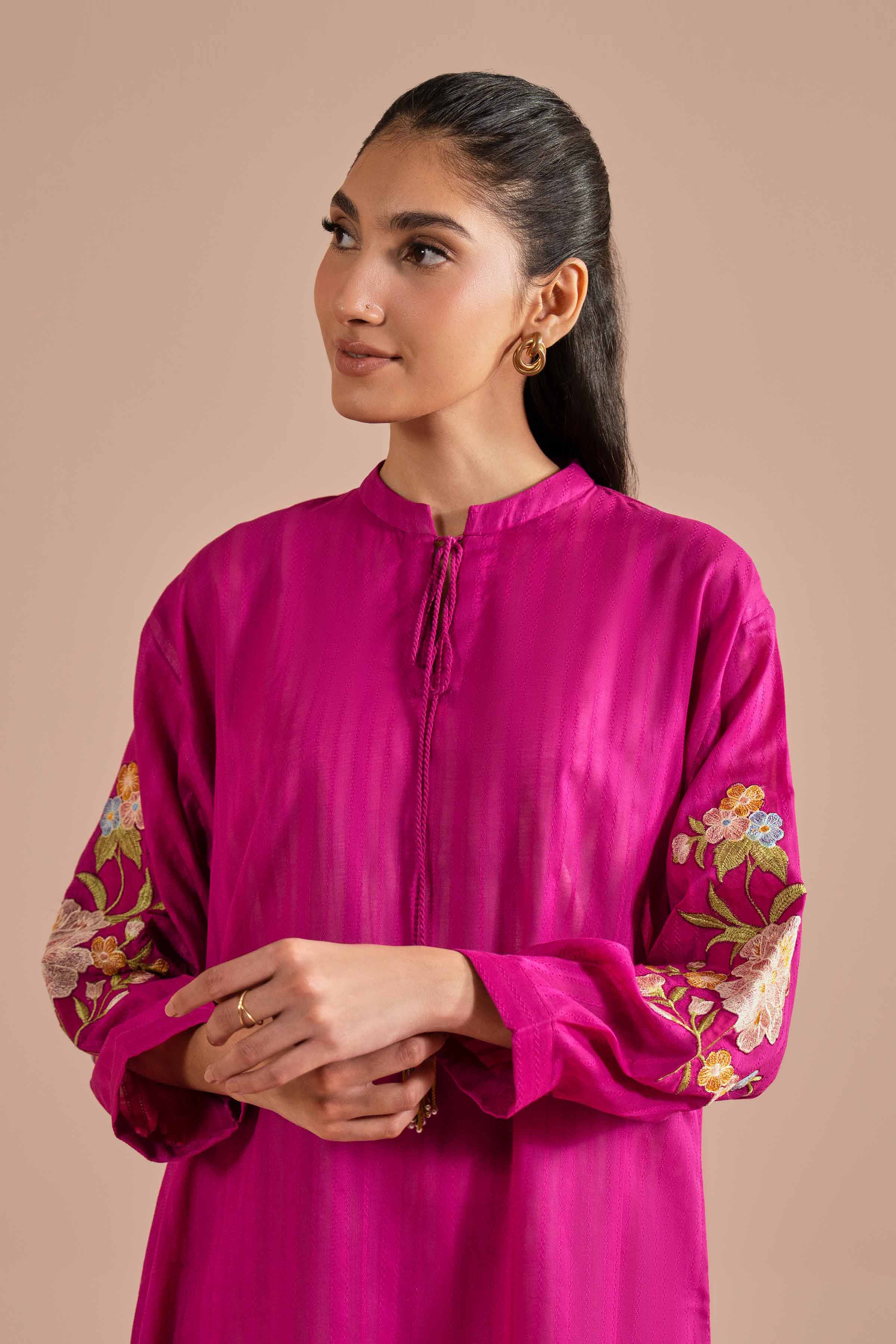 Embroidered Shirt - PE26-09 for Women - Pret Collection | Nishat | Shop Online