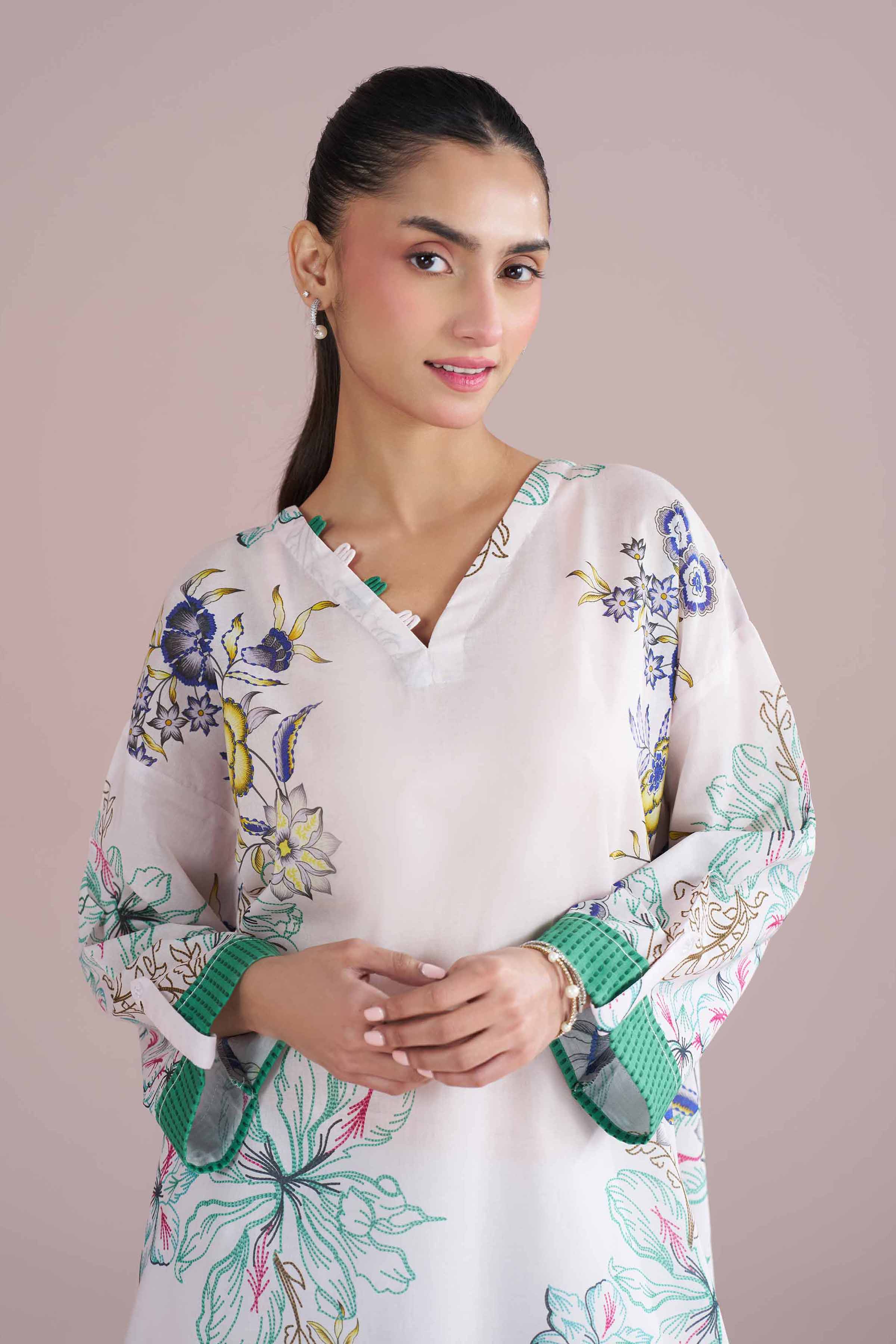Printed Tunic - PE26-104 for Women - Pret Collection | Nishat | Shop Online