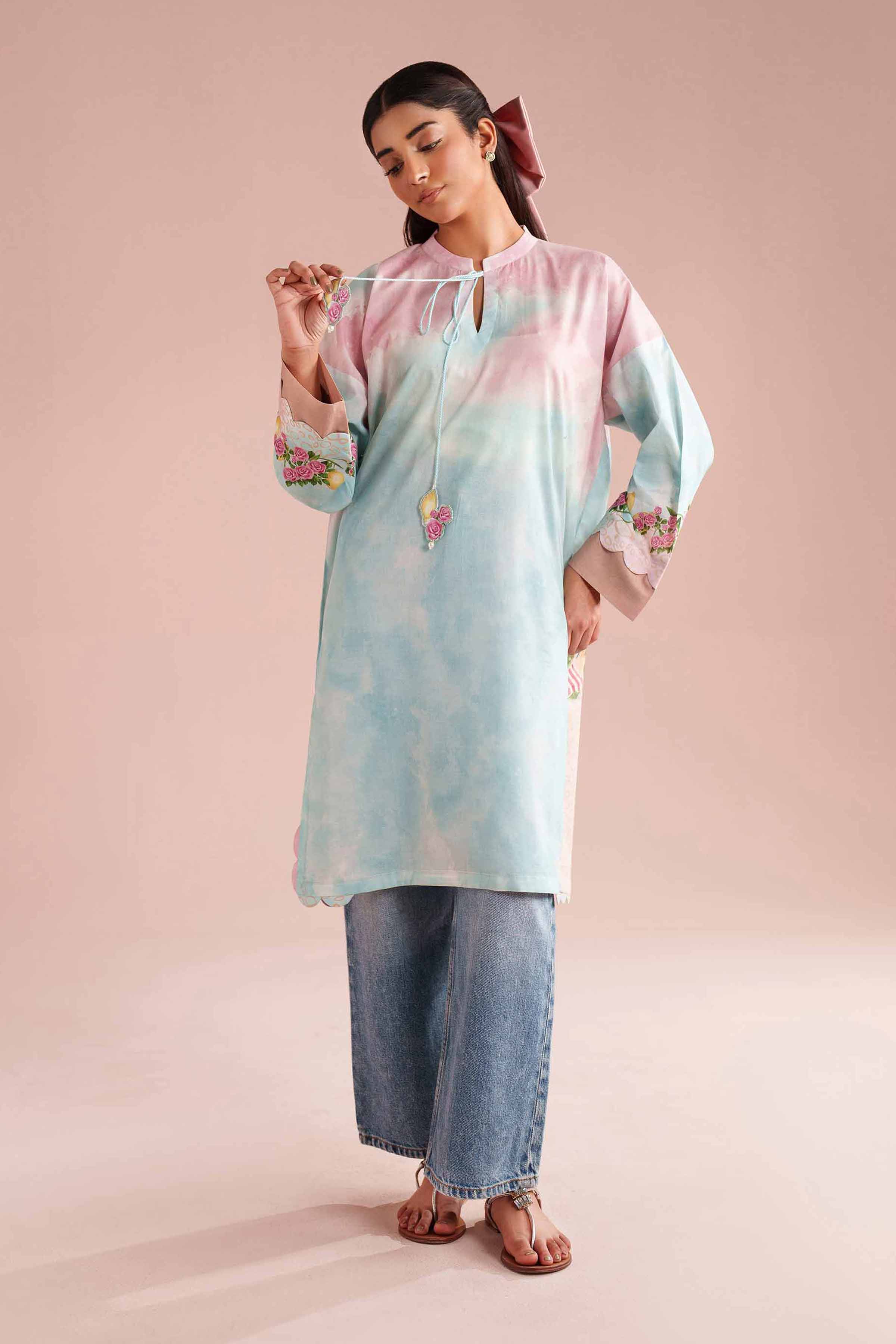 Printed Shirt - PE26-108 for Women - Pret Collection | Nishat | Shop Online
