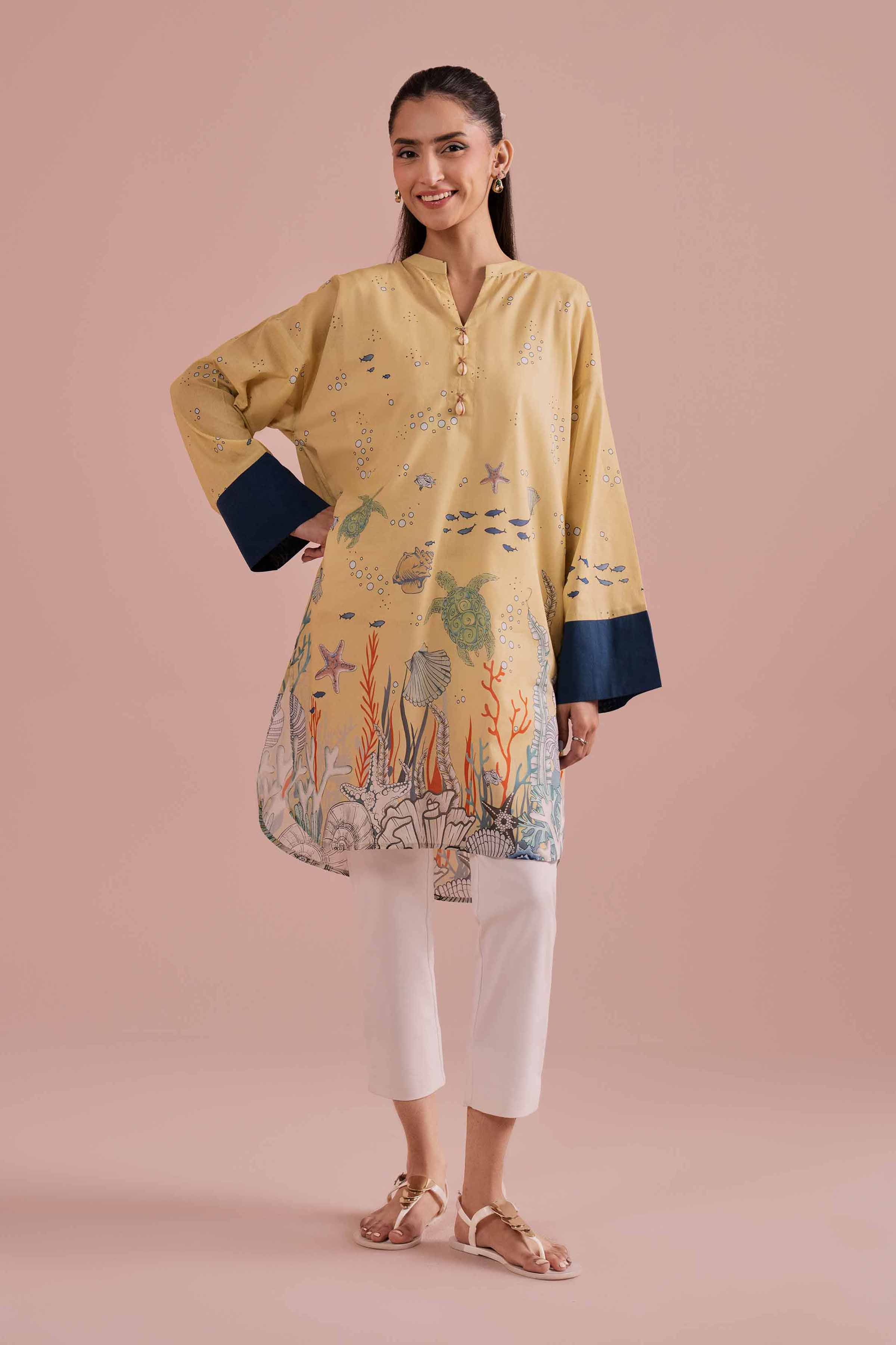 Printed Tunic - PE26-111 for Women - Pret Collection | Nishat | Shop Online