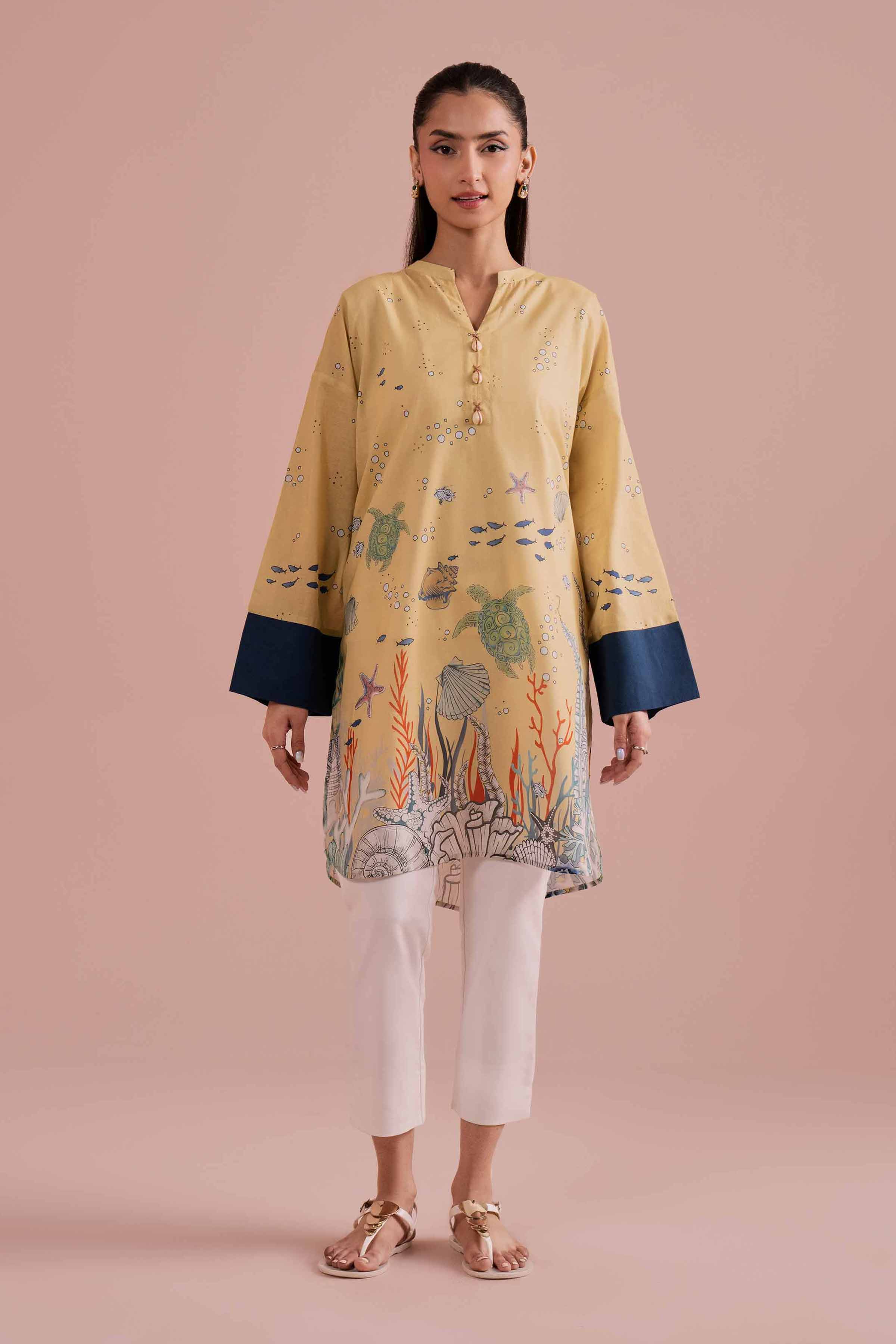 Printed Tunic - PE26-111 for Women - Pret Collection | Nishat | Shop Online