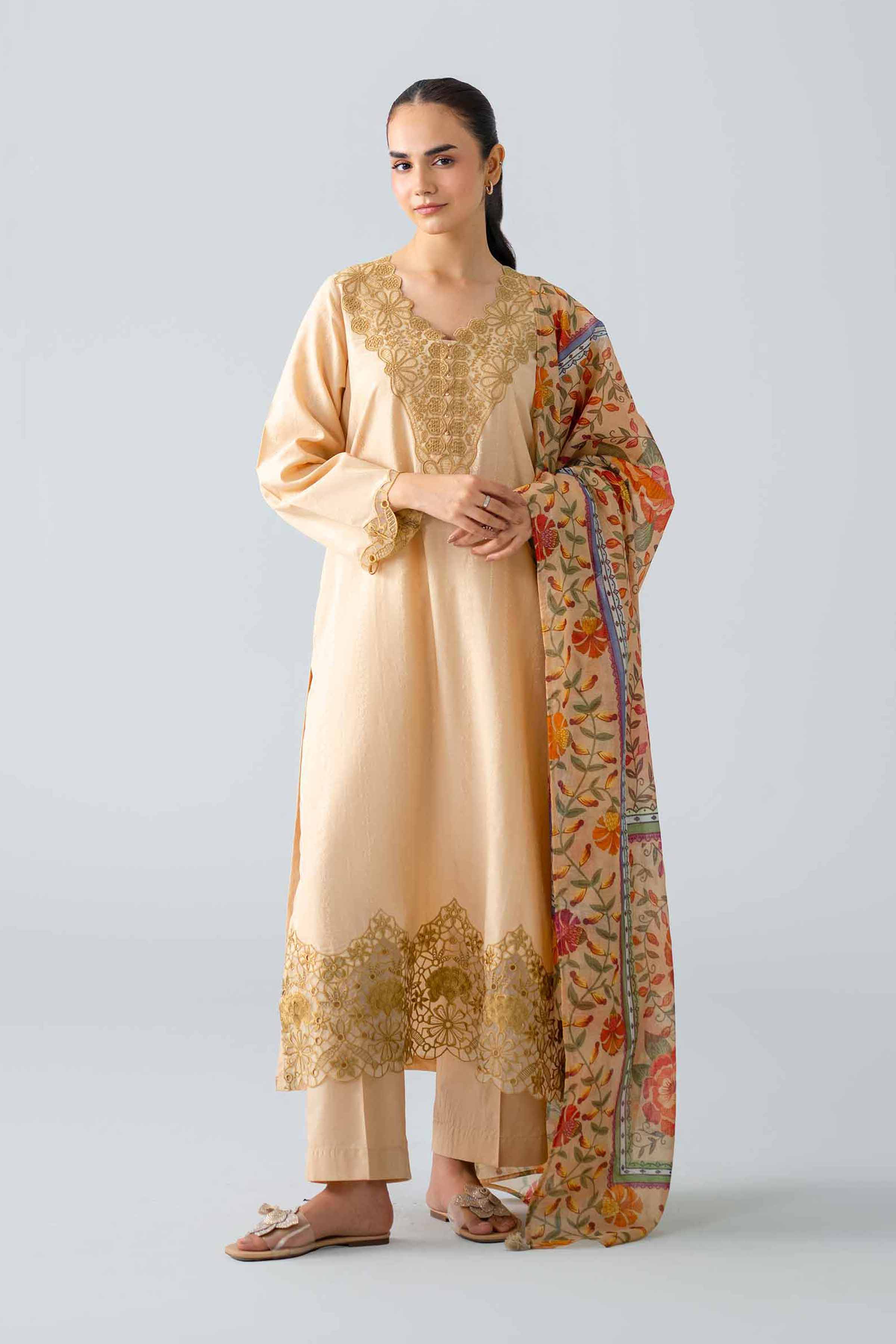 3 Piece - Embroidered Suit - PE26-118