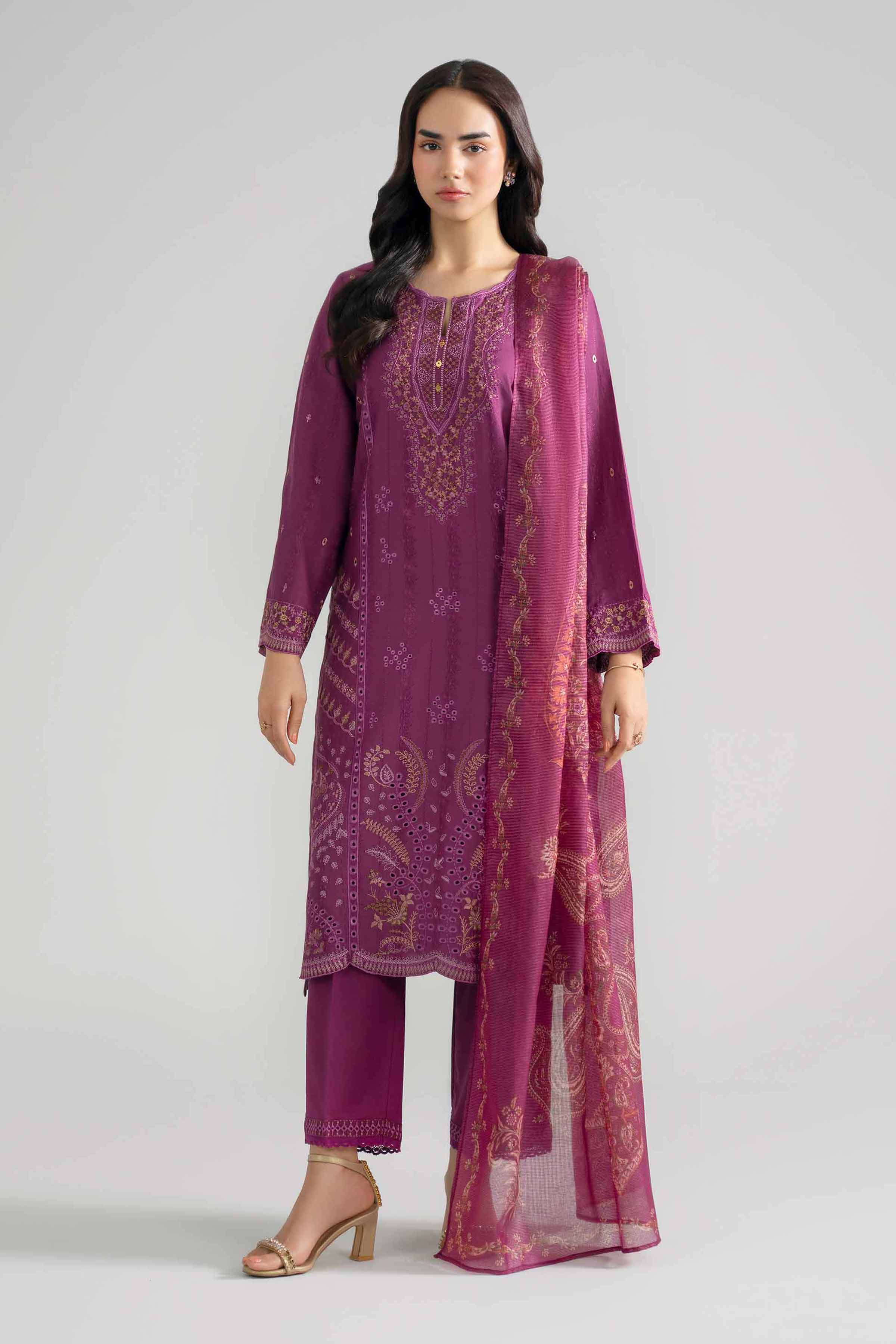 3 Piece - Embroidered Suit - PE26-119