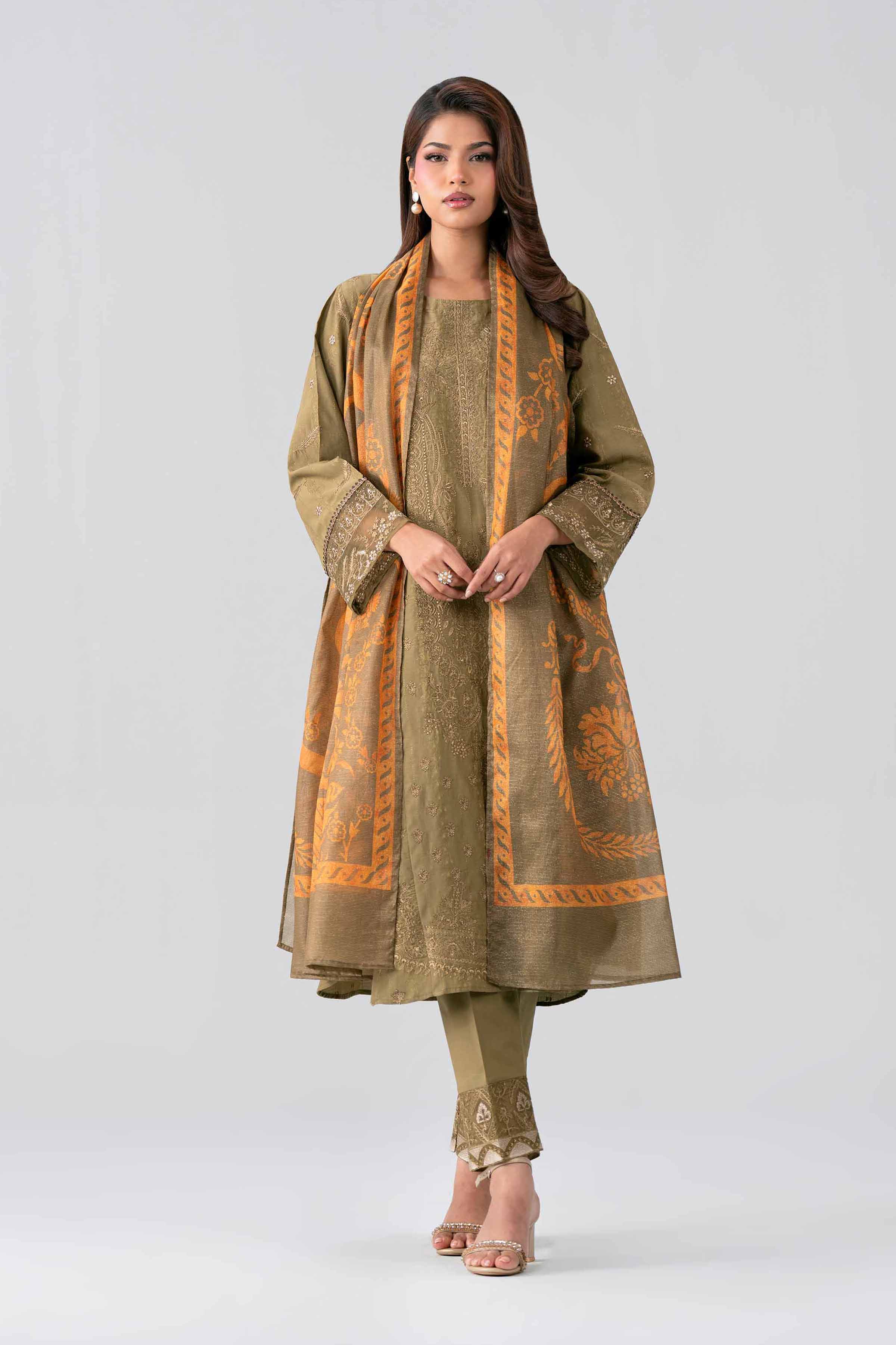 3 Piece - Embroidered Suit - PE26-120