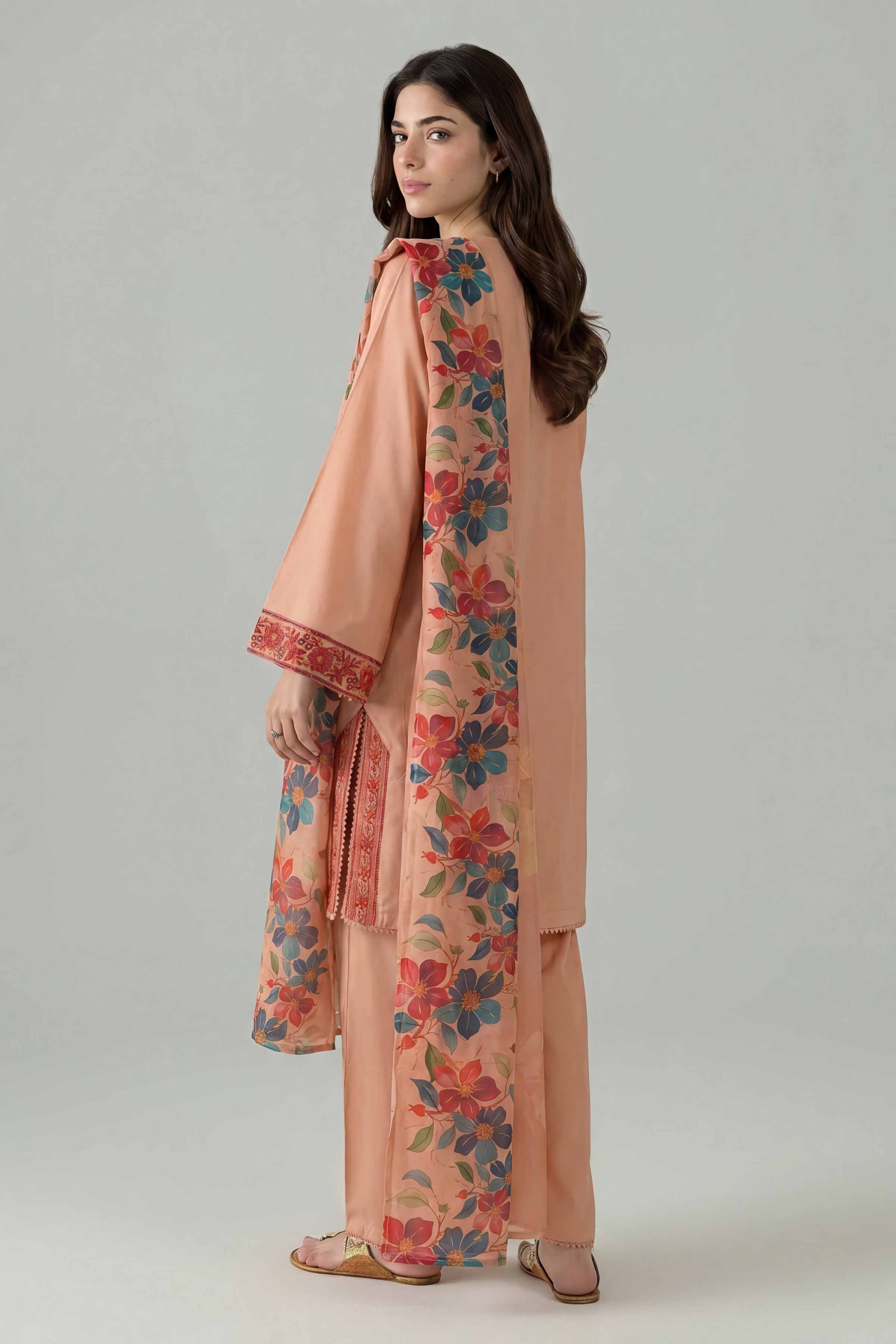 3 Piece - Embroidered Suit - PE26-139