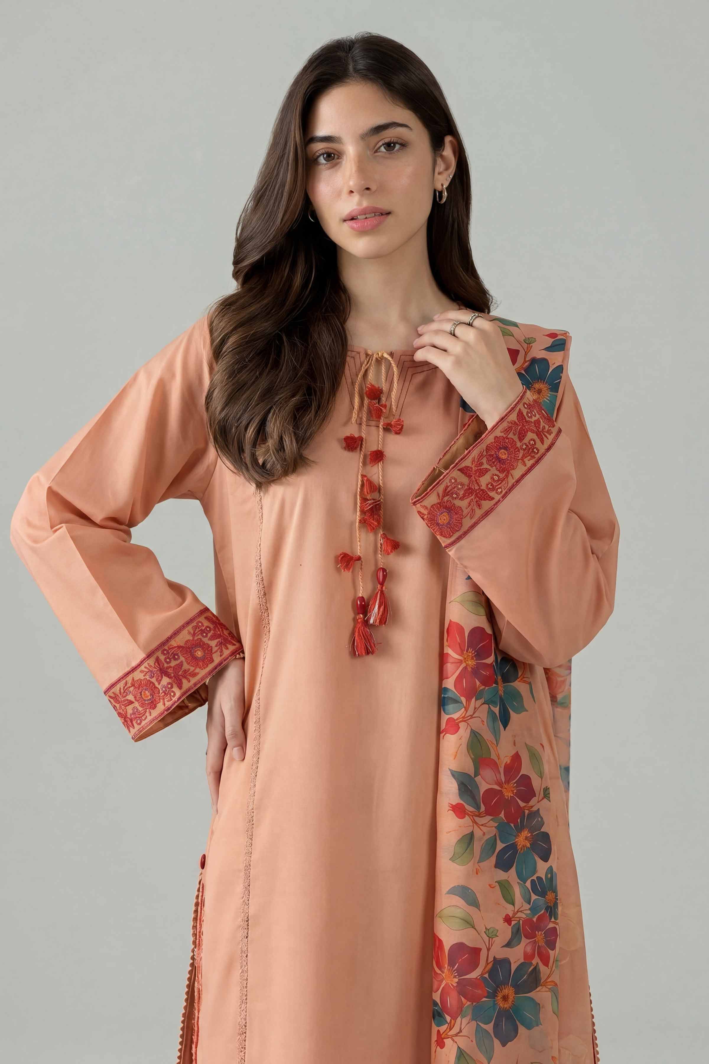 3 Piece - Embroidered Suit - PE26-139
