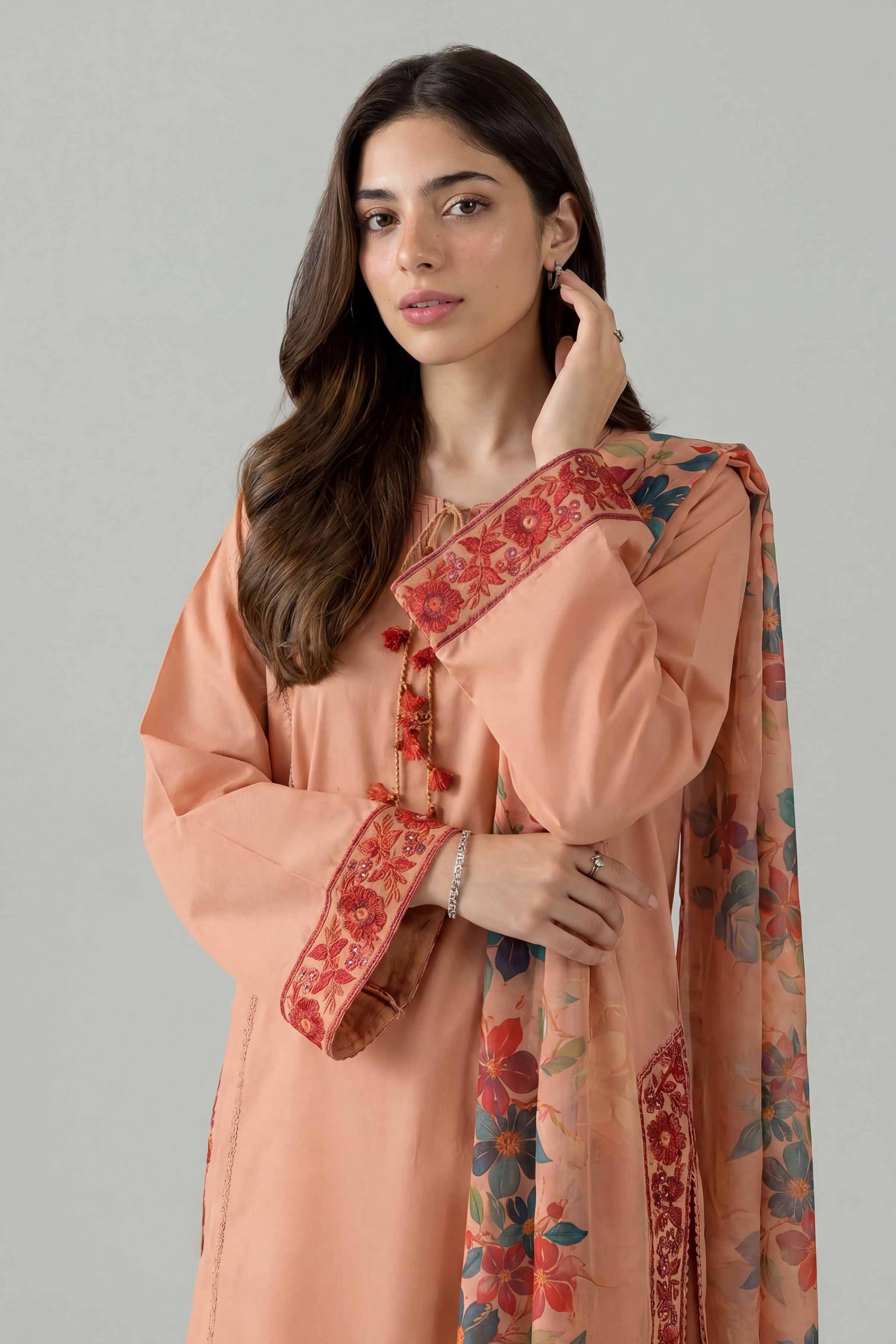 3 Piece - Embroidered Suit - PE26-139