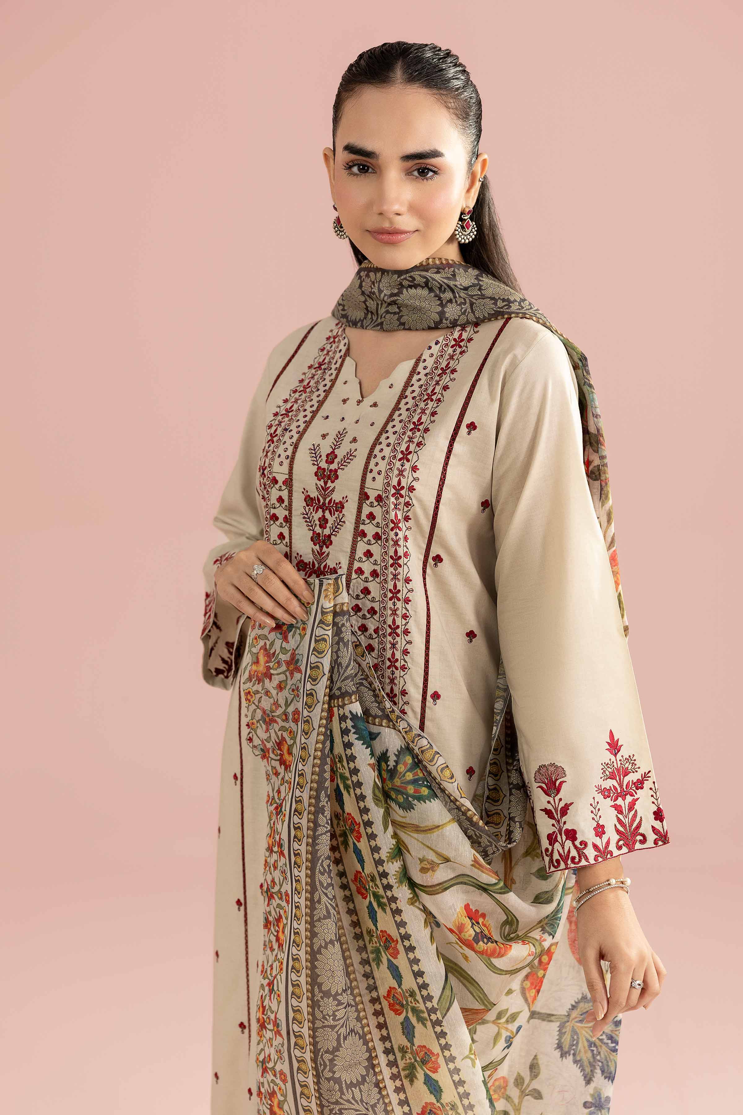 2 Piece - Embroidered Suit - PE26-146 for Women - Pret Collection | Nishat | Shop Online