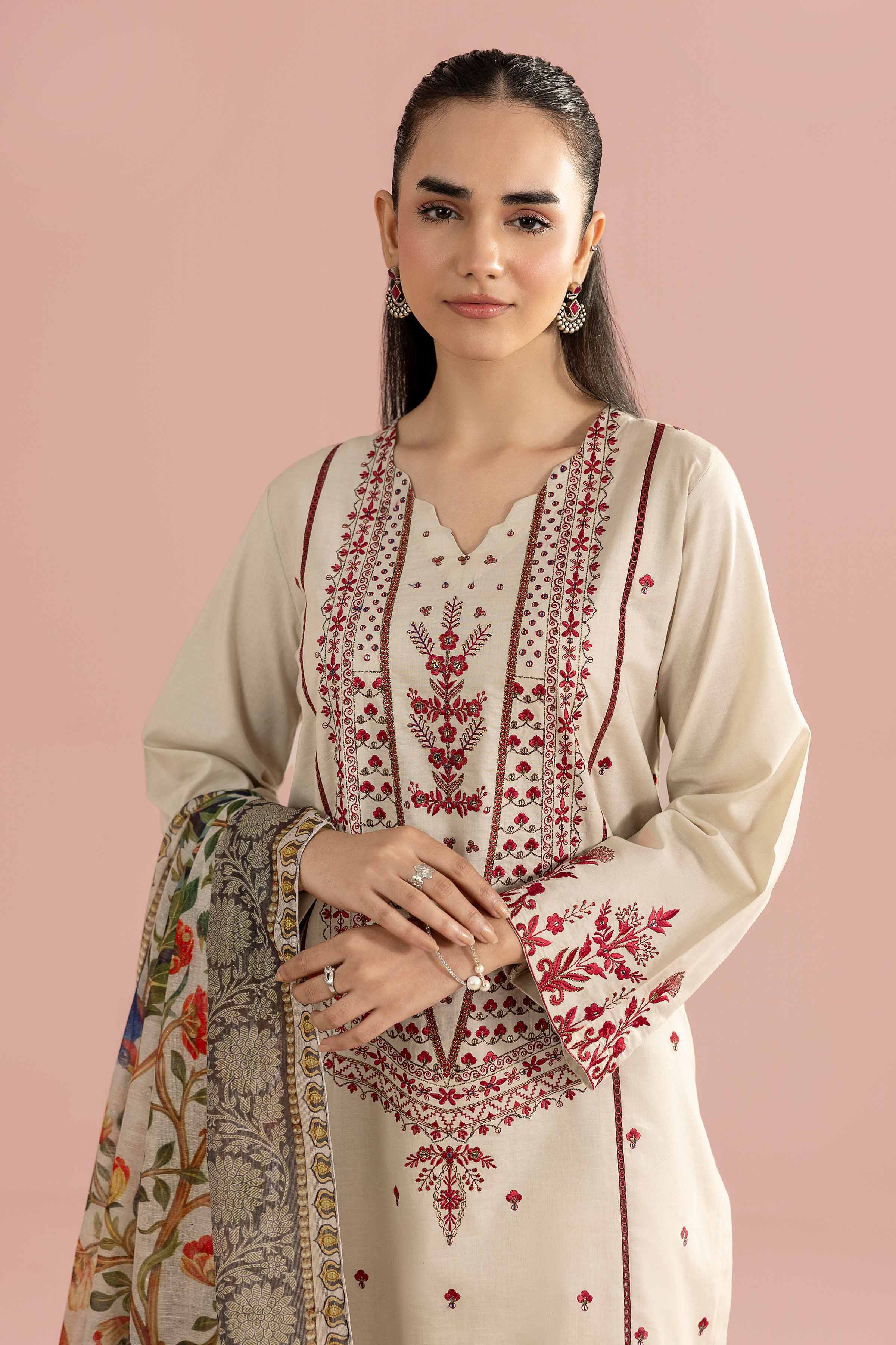2 Piece - Embroidered Suit - PE26-146 for Women - Pret Collection | Nishat | Shop Online