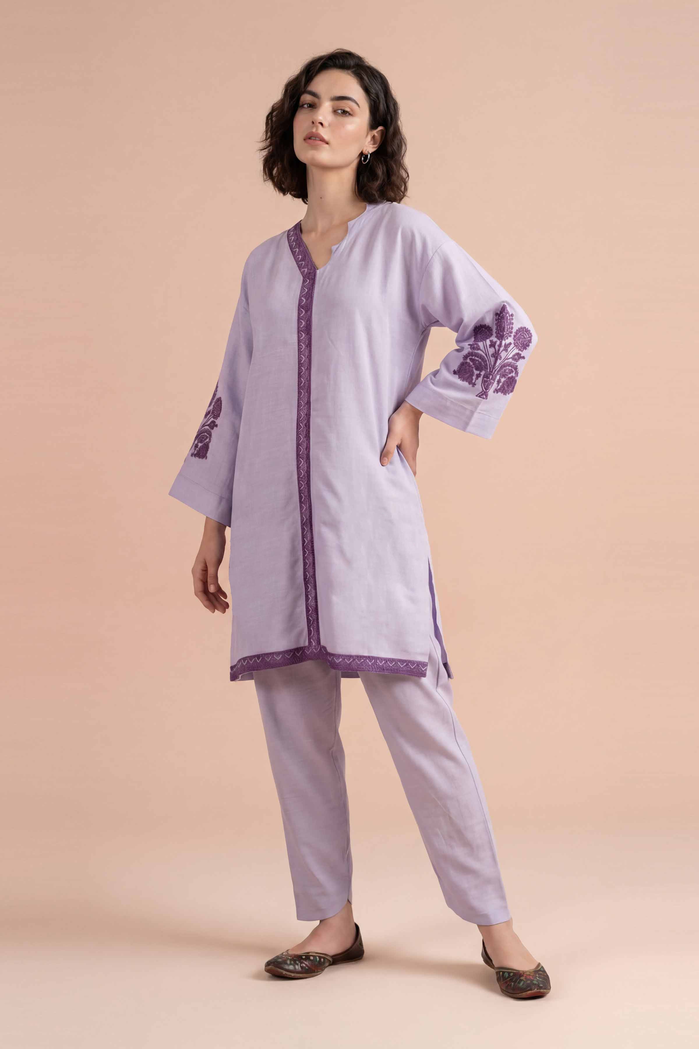 2 Piece - Embroidered Suit - PE26-170