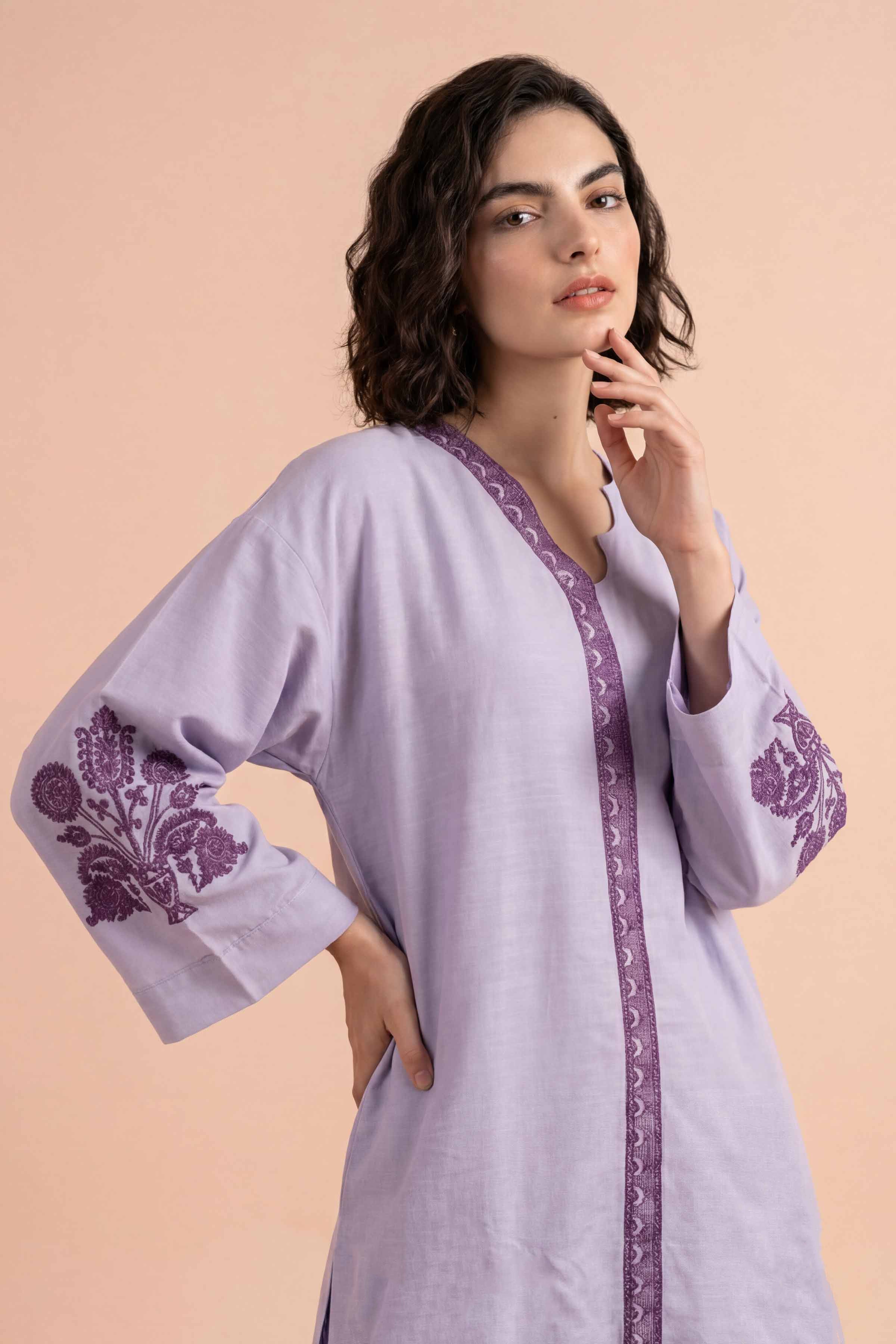 2 Piece - Embroidered Suit - PE26-170