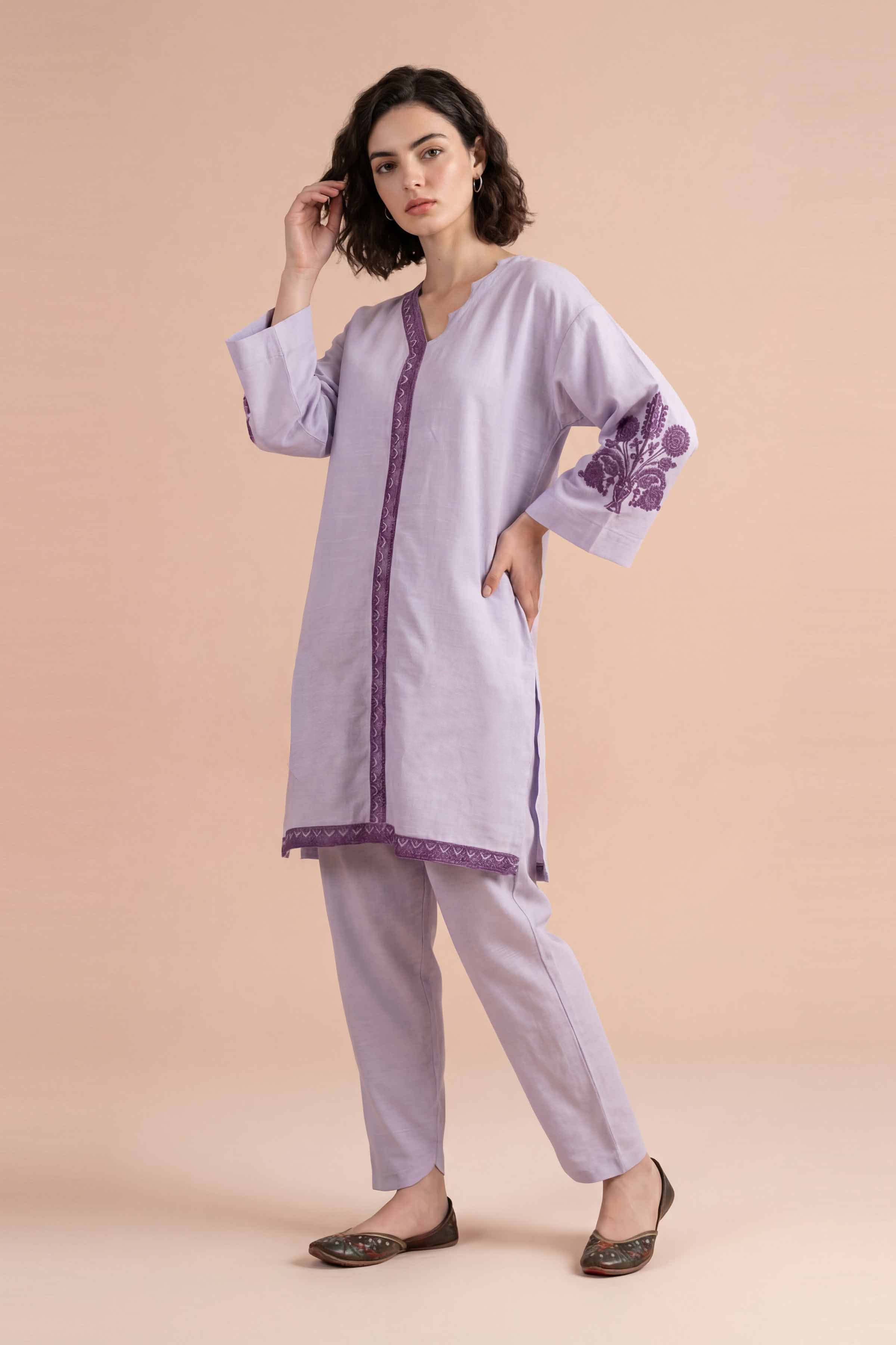 2 Piece - Embroidered Suit - PE26-170