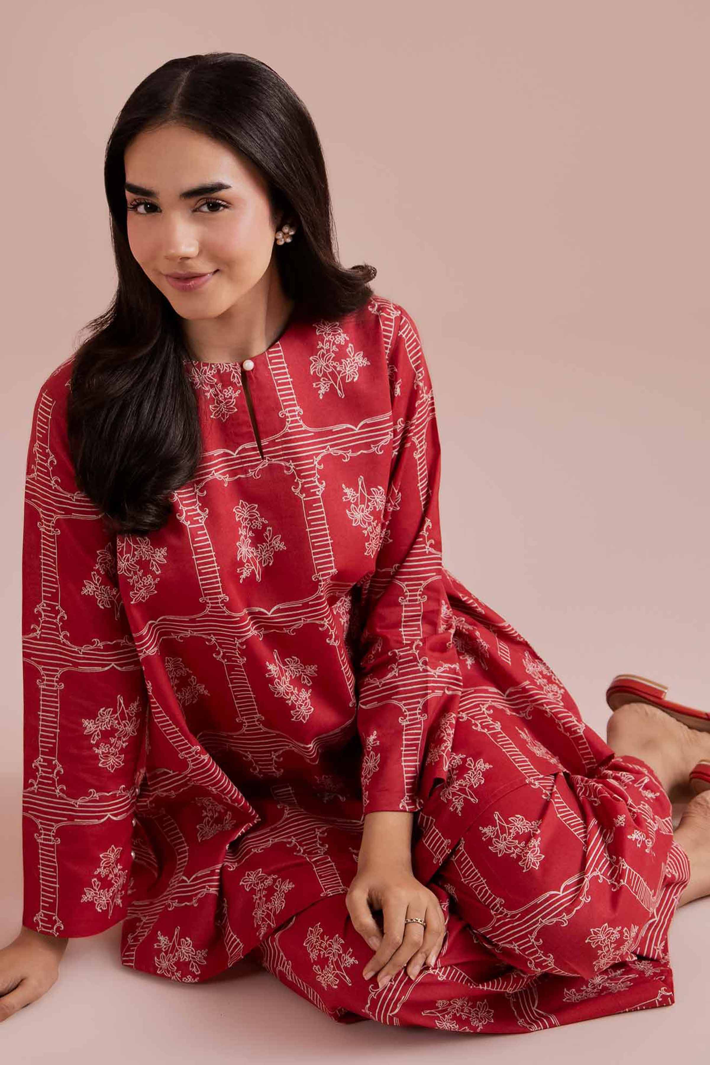 2 Piece - Printed Suit - PE26-193 for Women - Pret Collection | Nishat | Shop Online