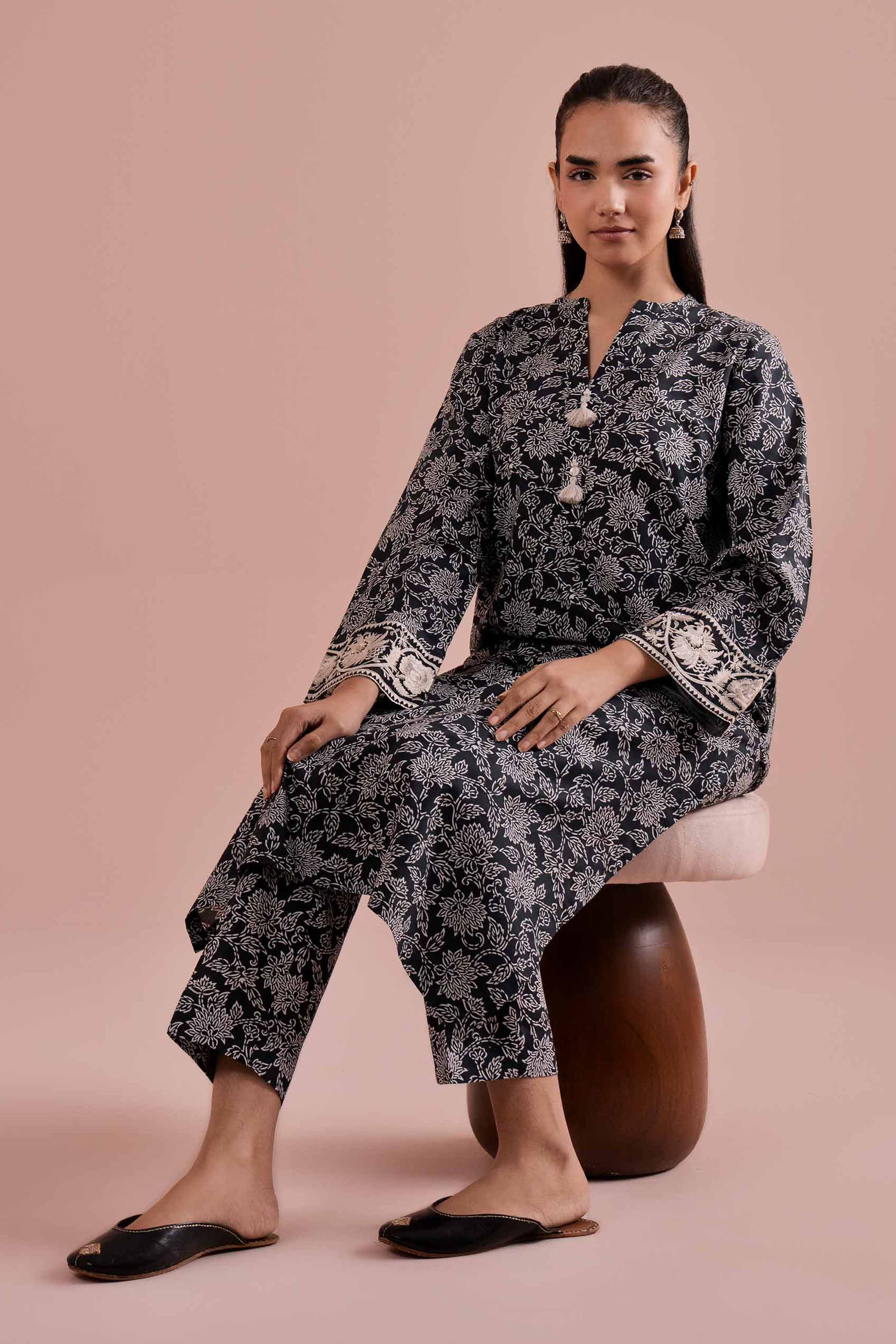 2 Piece - Printed Embroidered Suit - PE26-198 for Women - Pret Collection | Nishat | Shop Online