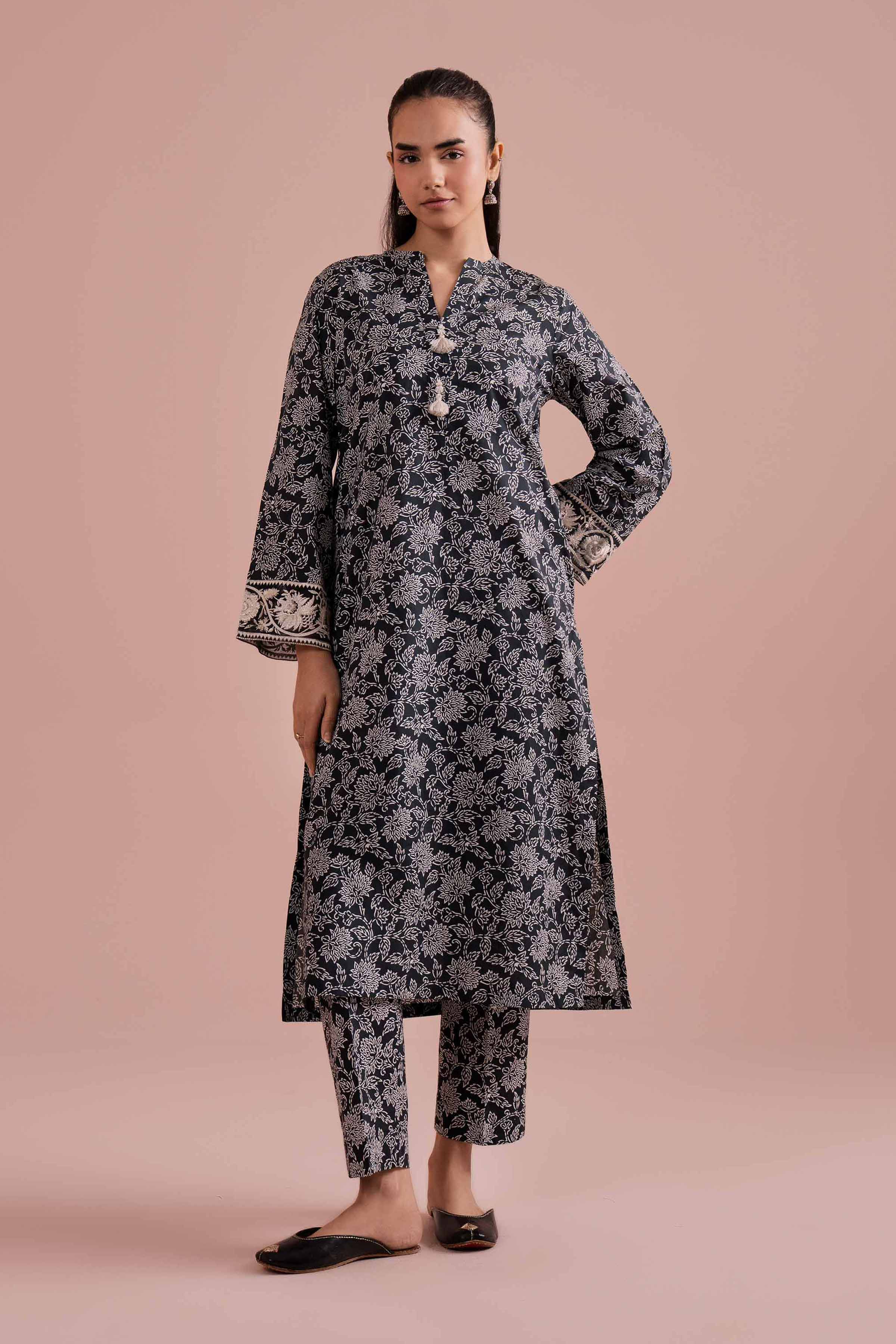 2 Piece - Printed Embroidered Suit - PE26-198 for Women - Pret Collection | Nishat | Shop Online